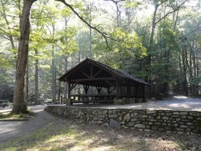 CCC rockwork at Horse Creek Pavilion