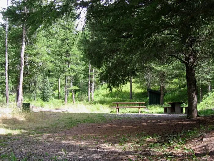 Moose Creek Group Area - Picnic tables, fire ring & outhouse