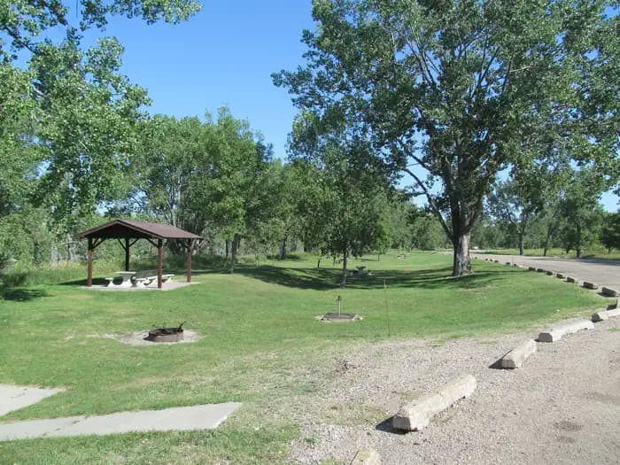 Loop 4 Downstream Campground Shelter along the Missouri River