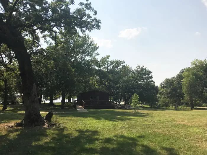 Exterior of Miners Retreat Enclosed Shelter - Whitebreast Beach (IA)