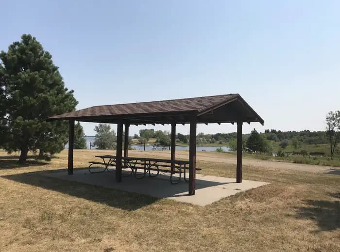 Large Shelter at Wolf Creek Campground on Lake Sakakawea