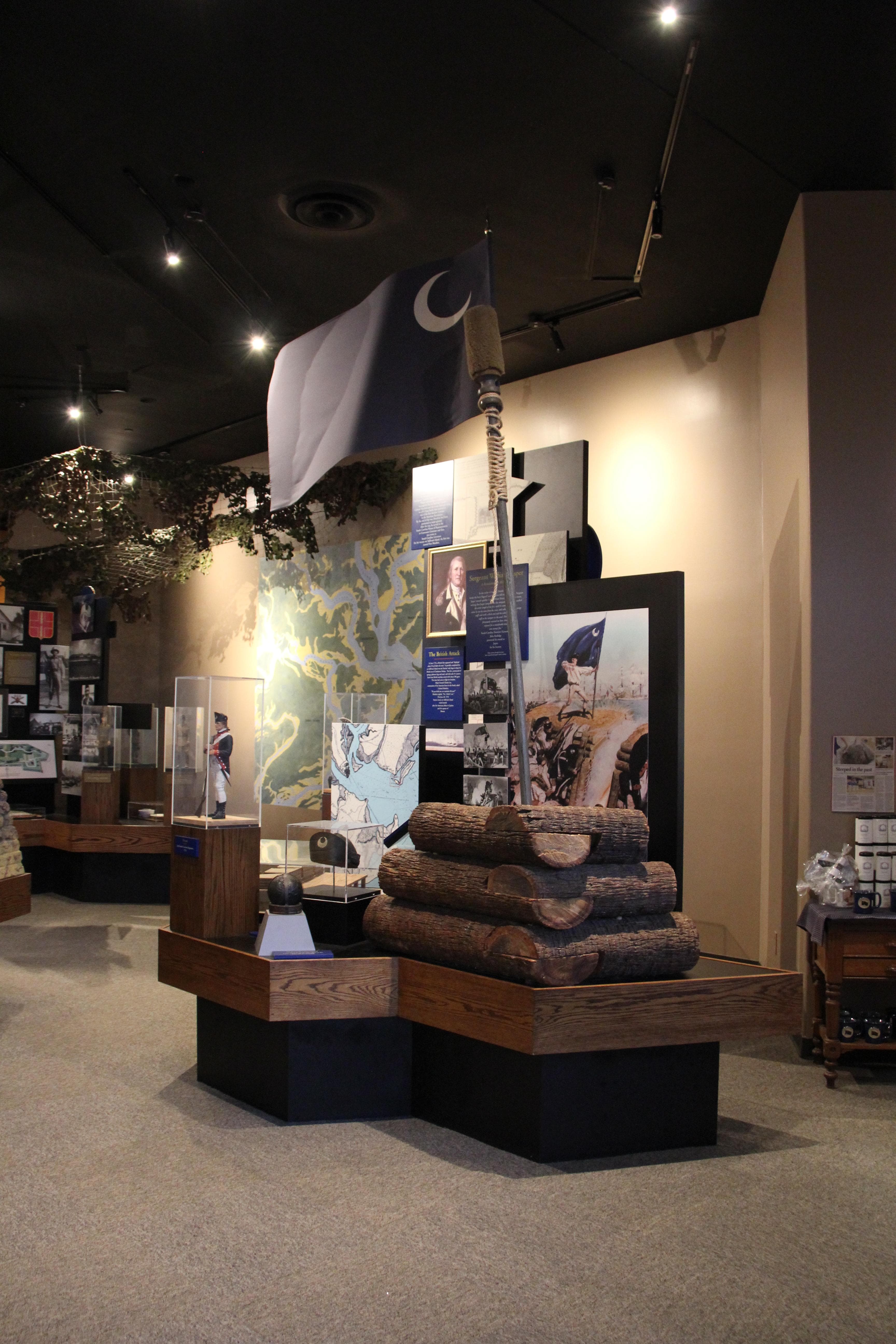 Fort Moultrie Visitor Center Exhibit on American Revolution