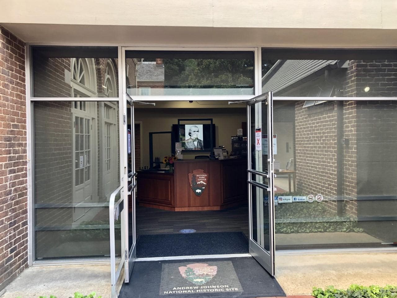 The entrance to the Visitor Center
