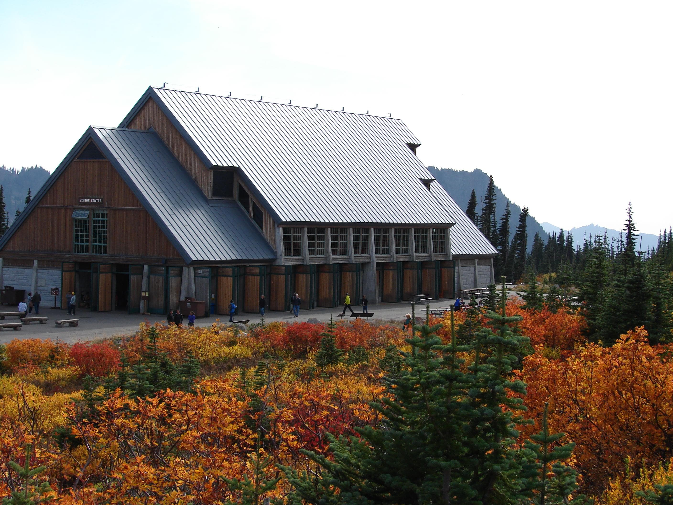 Fall Foliage Surrounds the Henry M Jackson Memorial Visitor Center