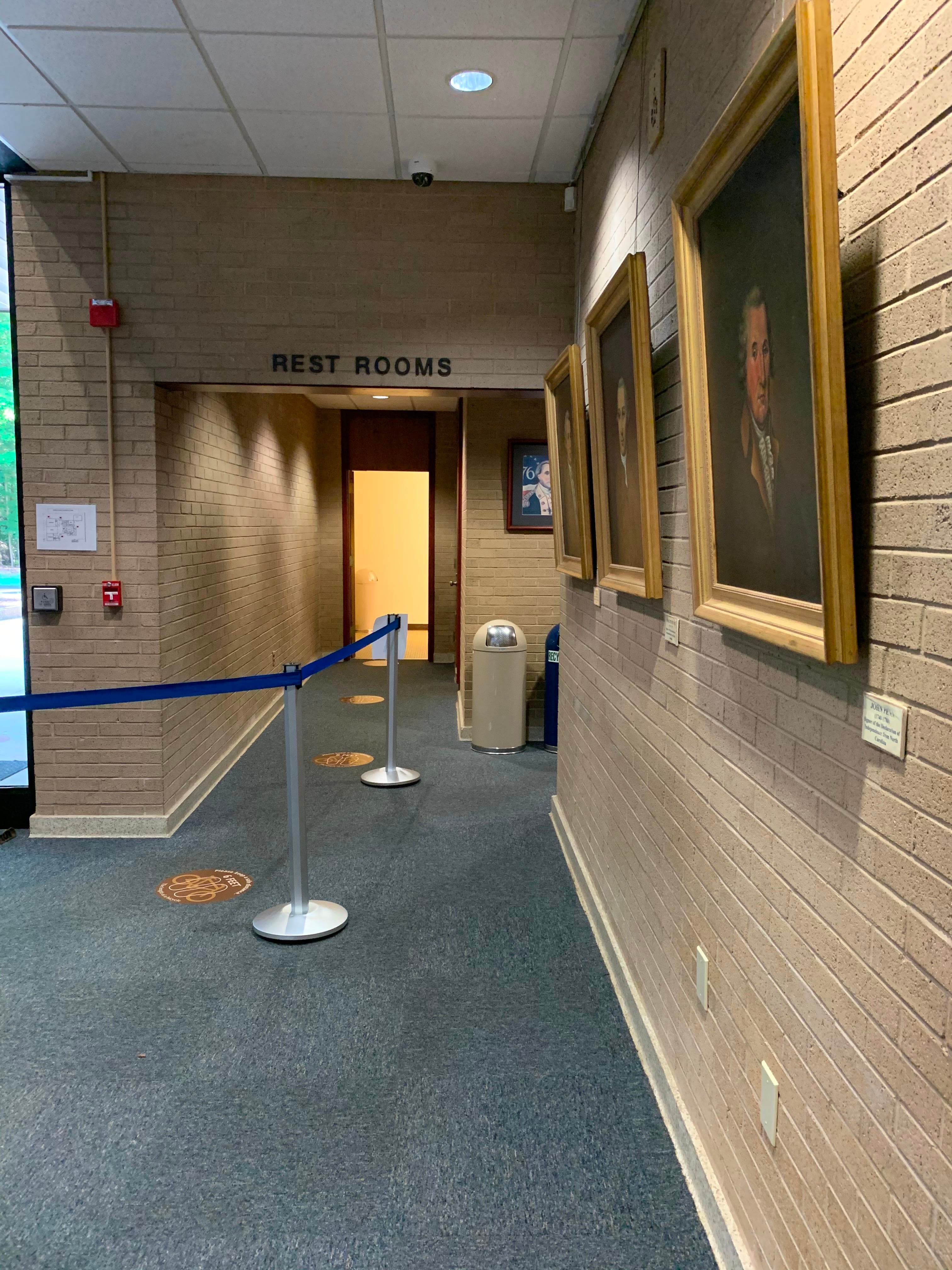 Visitor Center restroom hallway