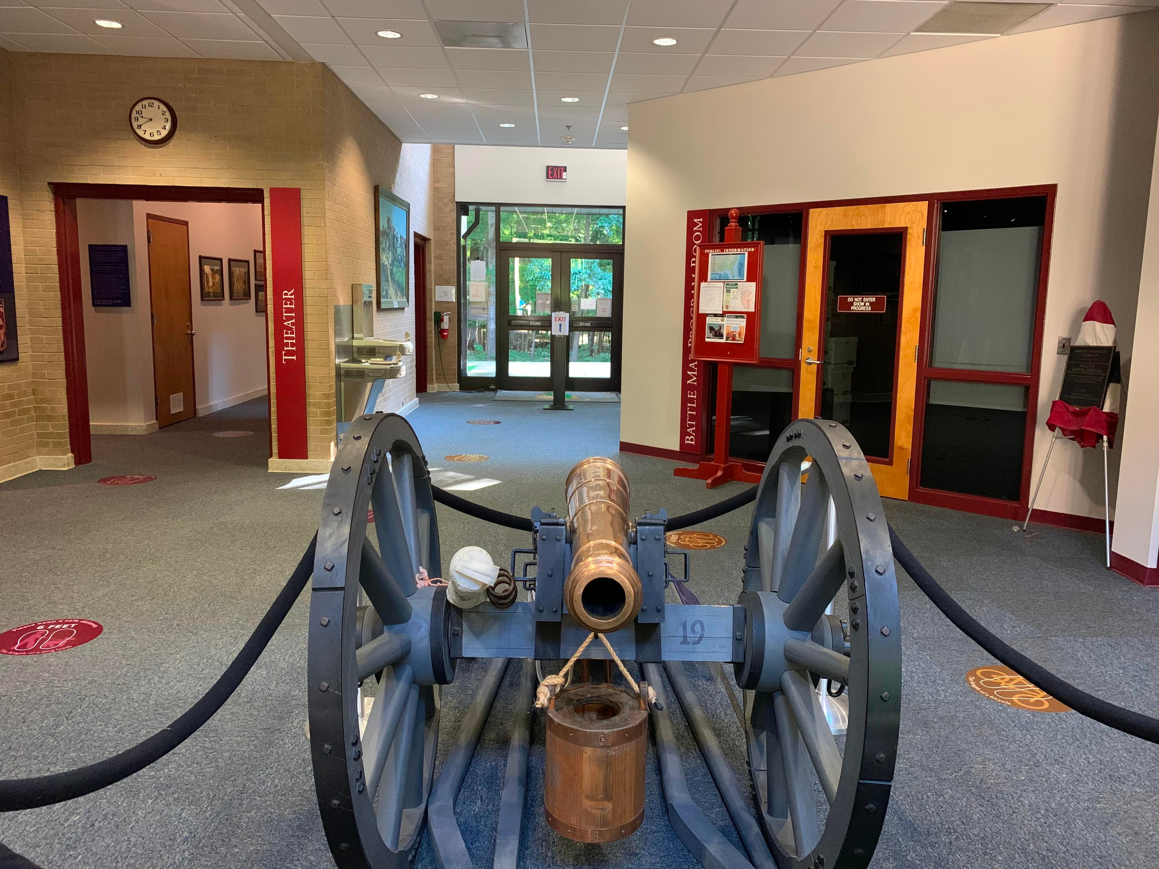 Visitor Center Lobby and 3 pounder cannon