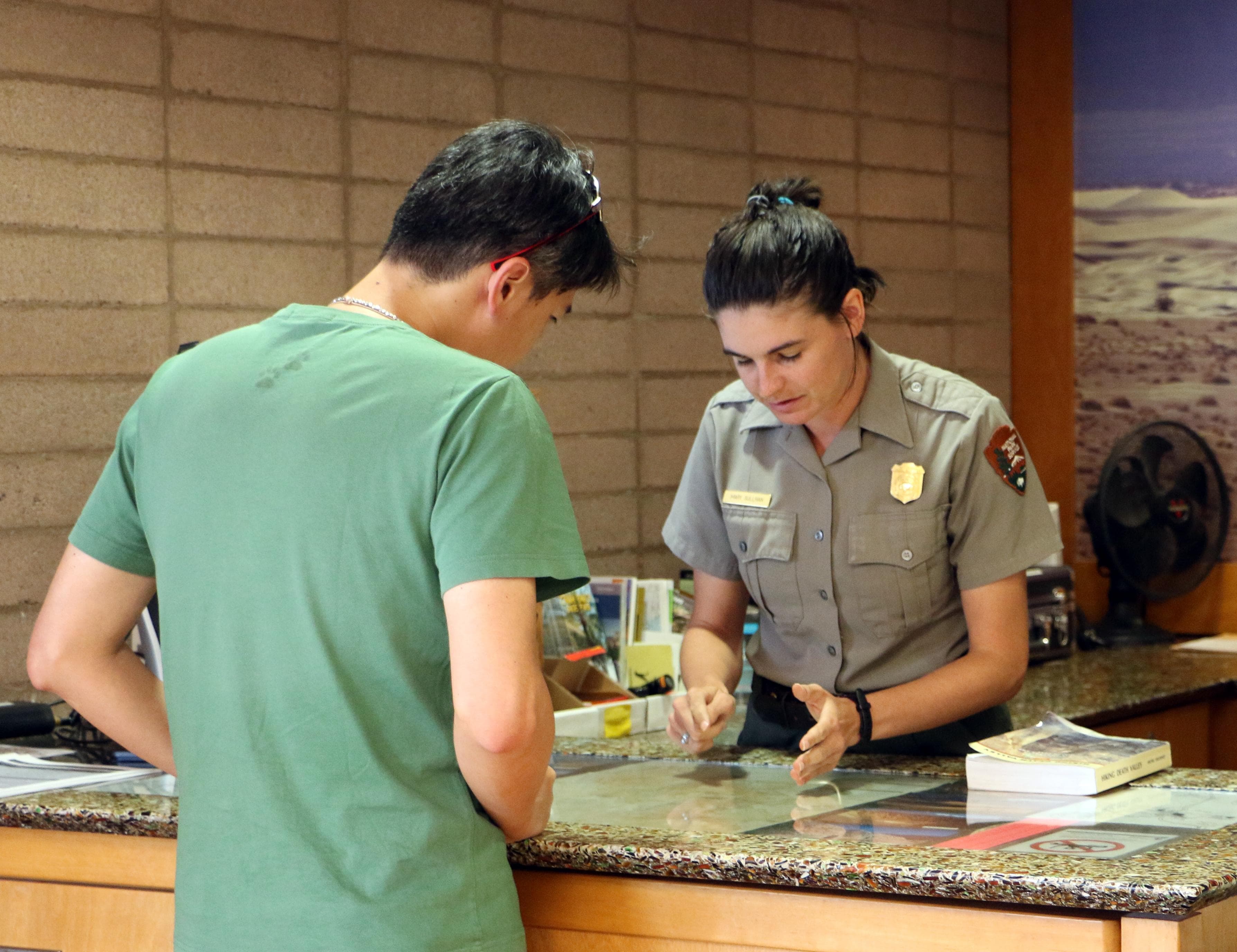 Furnace Creek Visitor Center Desk