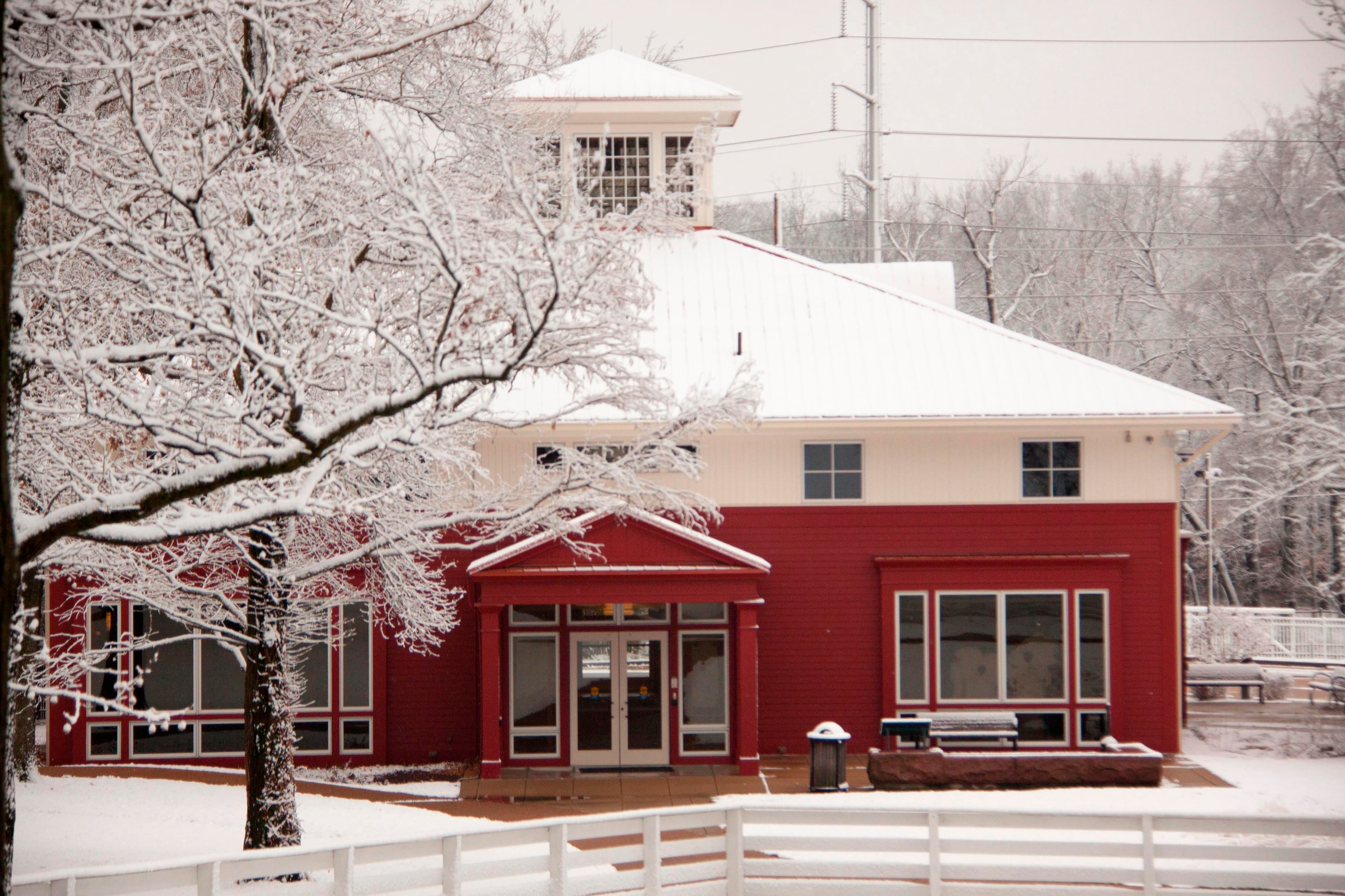 Visitor Center in the Snow