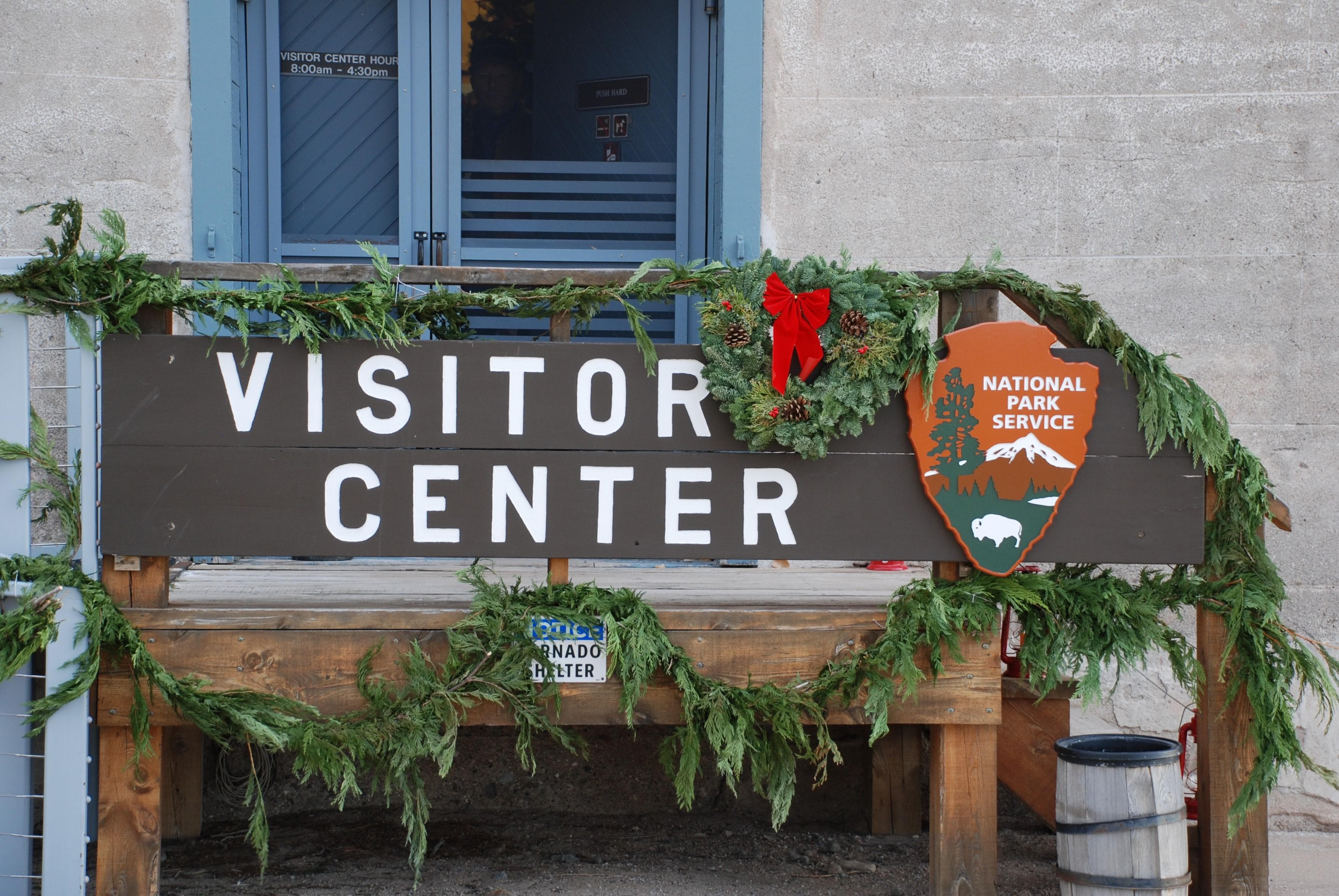 Visitor Center with Holiday Decorations