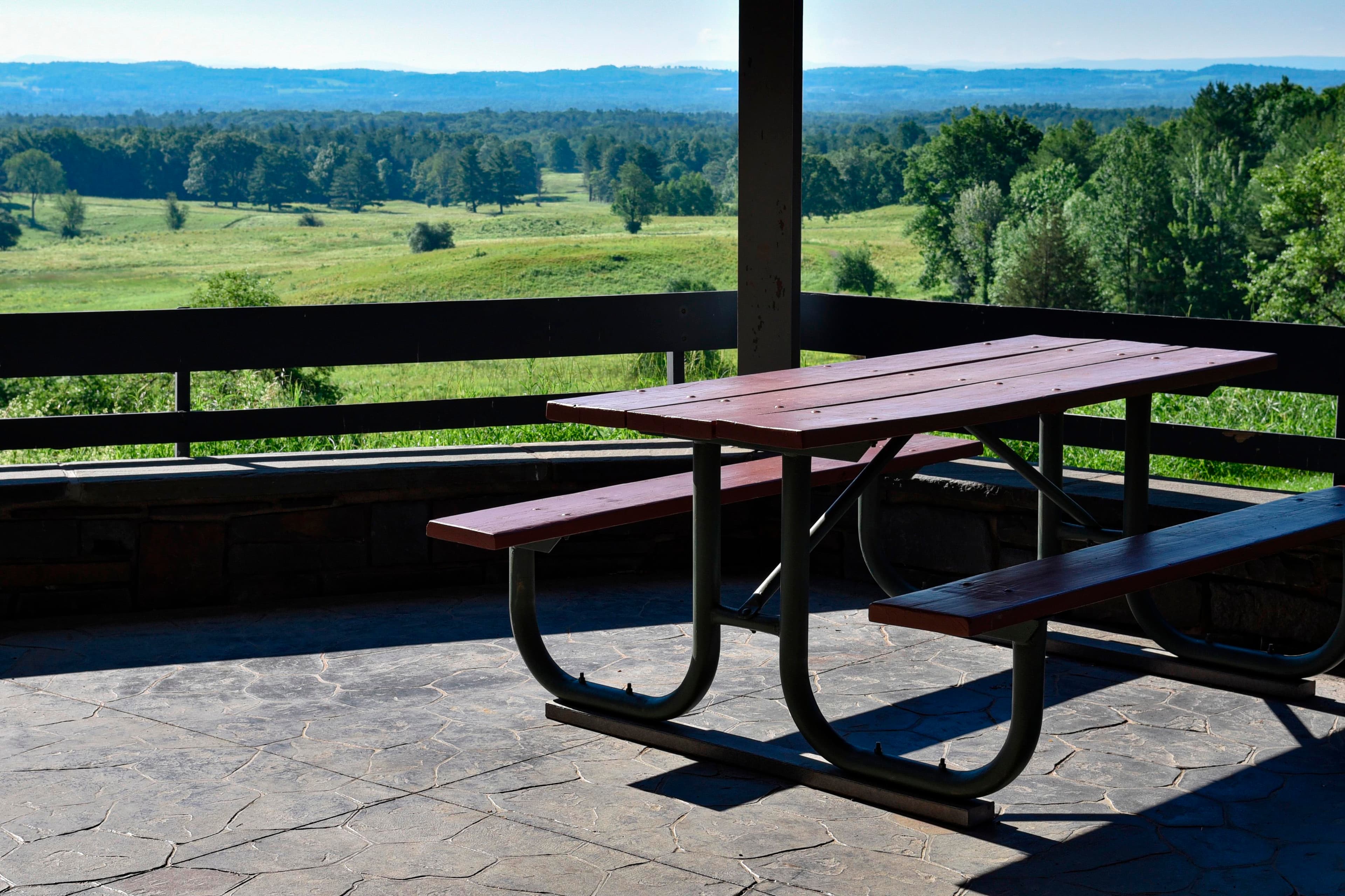 Picnic Table at the Visitor Center