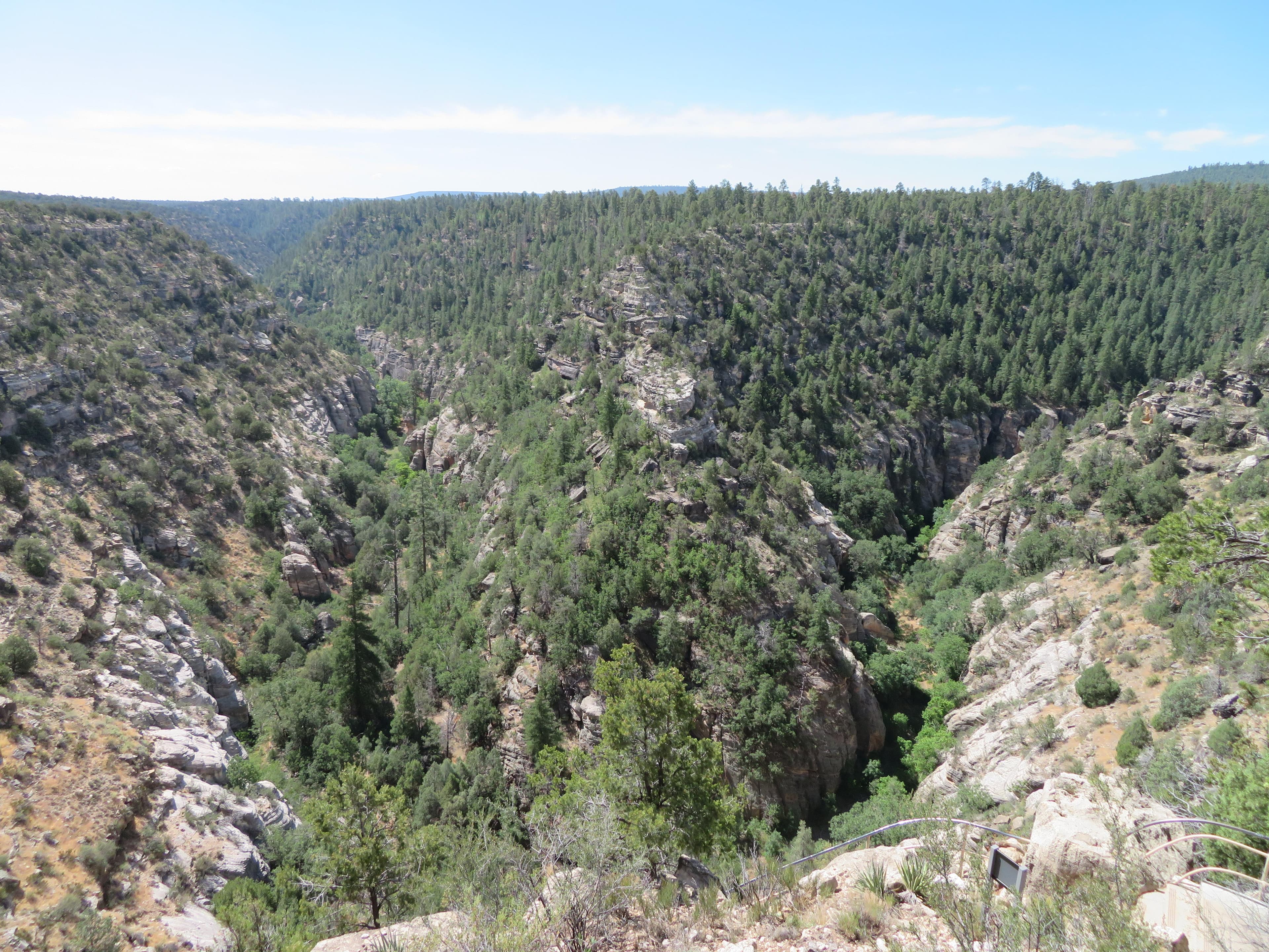 Views of Walnut Canyon from the Visitor Center Patio
