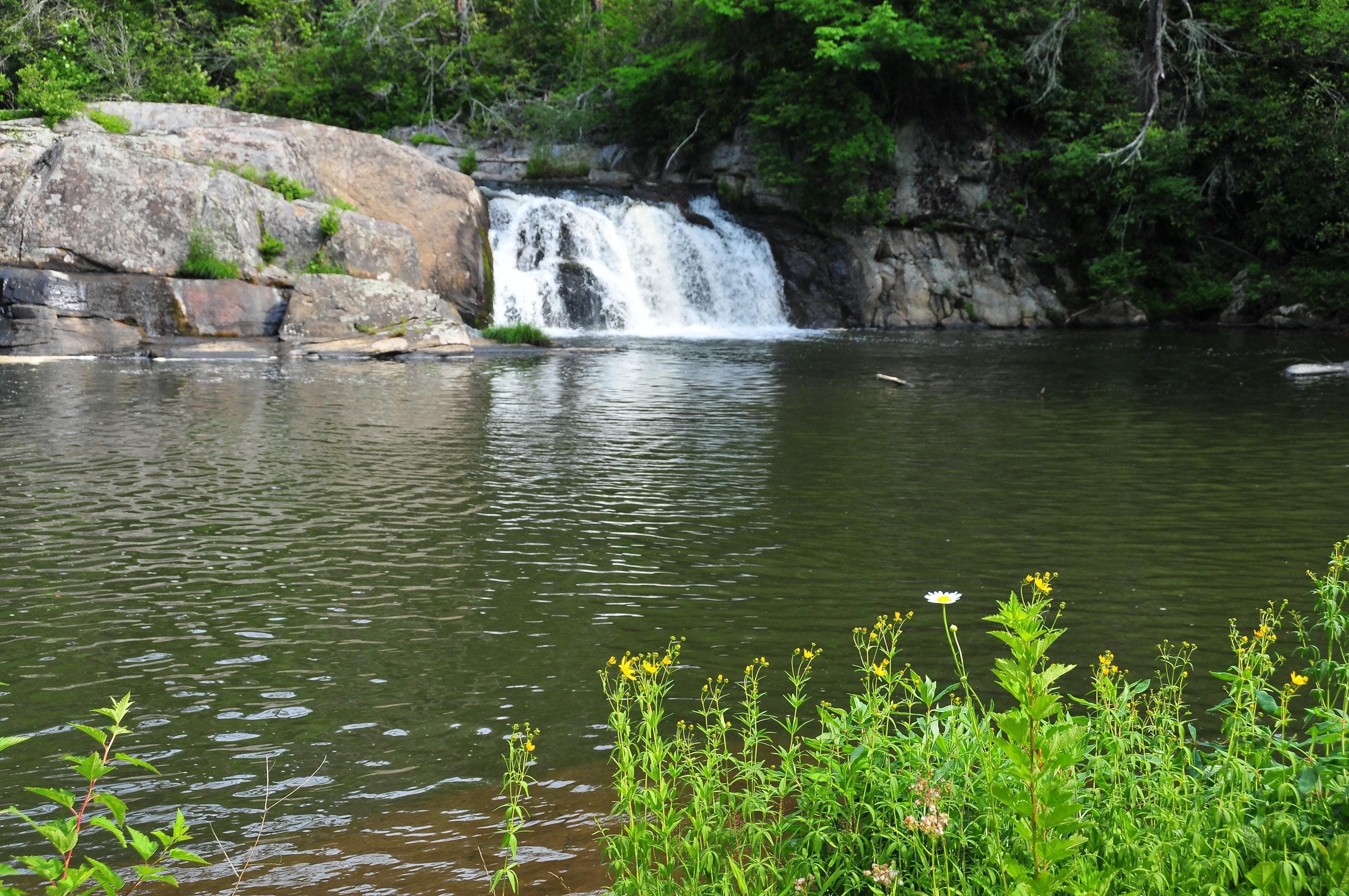 Small waterfall at Linville Falls
