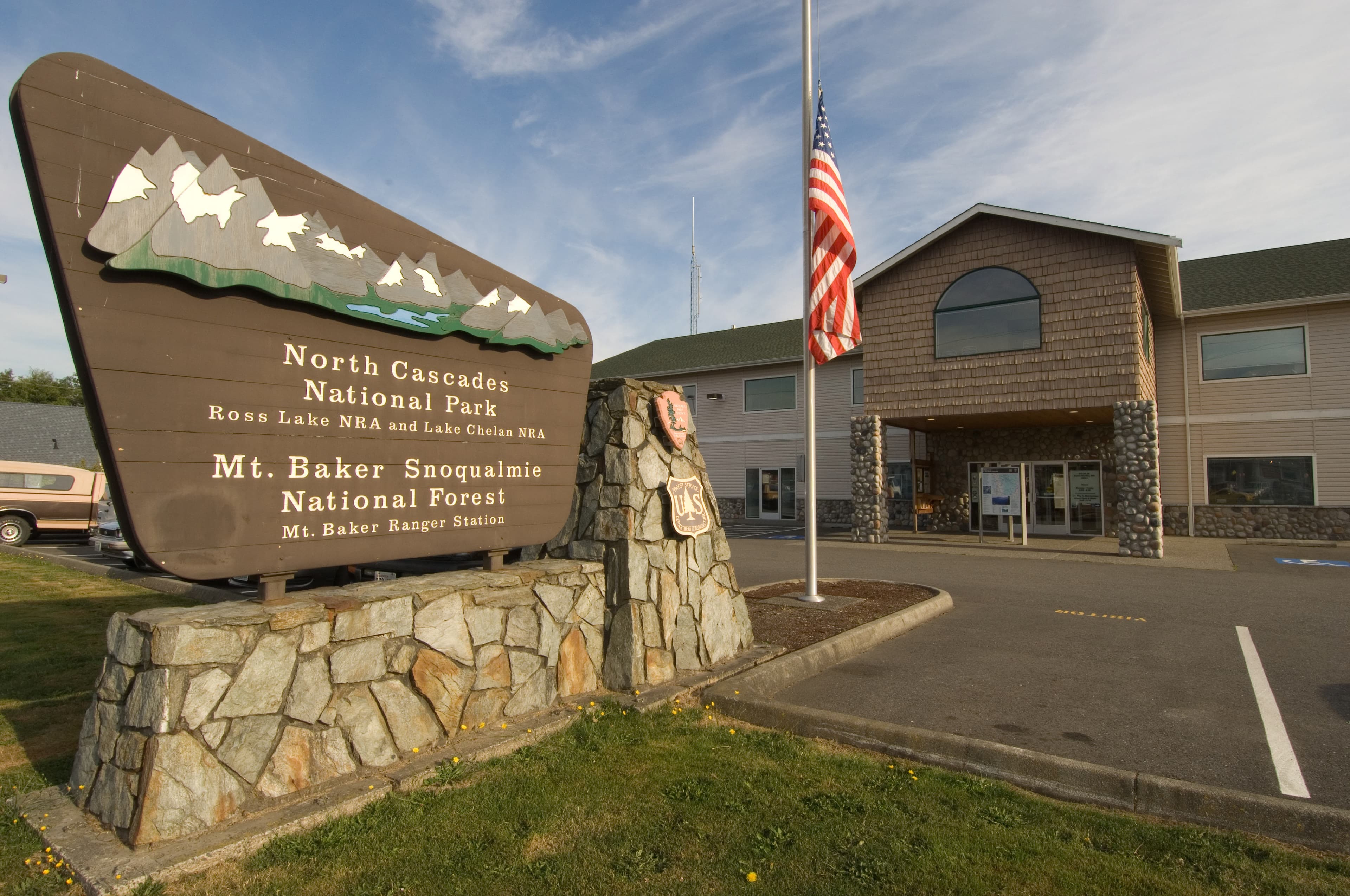 Forest Info Center with HQ Administration Building