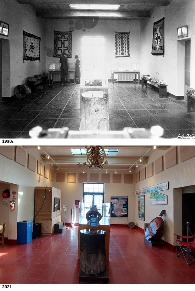 Rainbow Forest Museum in the 1930s and 2021