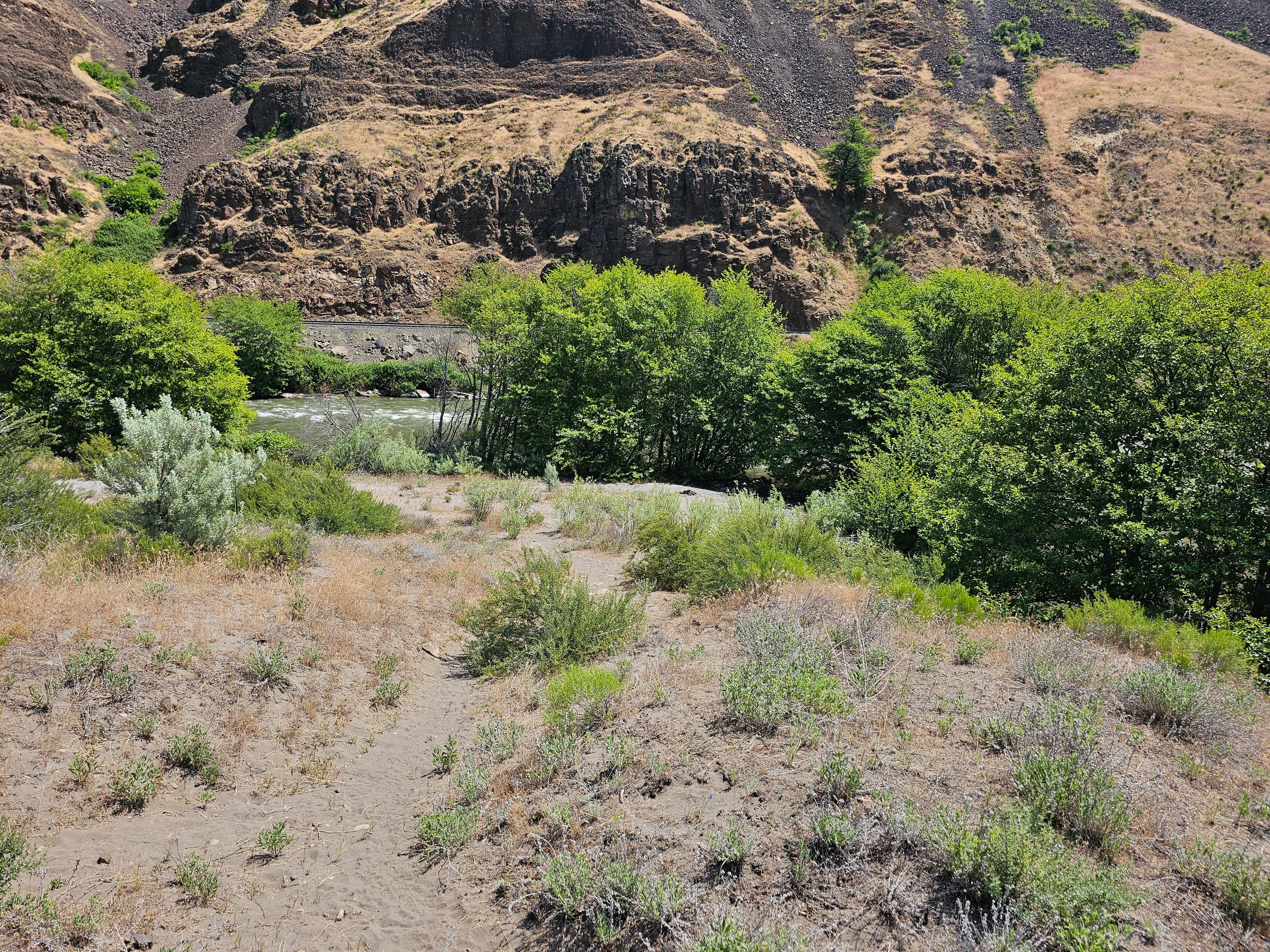 Trail leading to the Deschutes River at Oakbrook Day Use Area