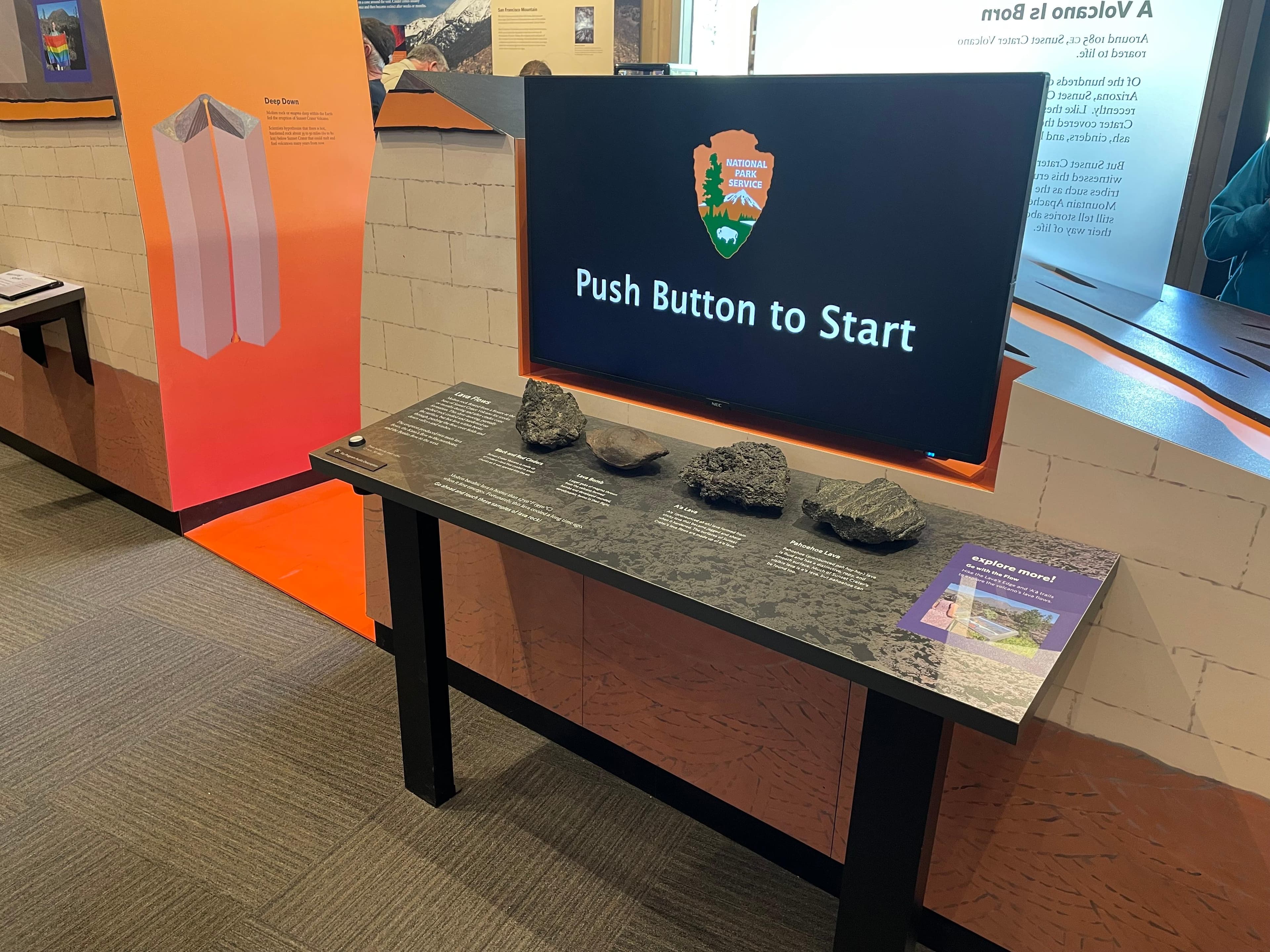 Volcanic Rock Formation and Sample Exhibit