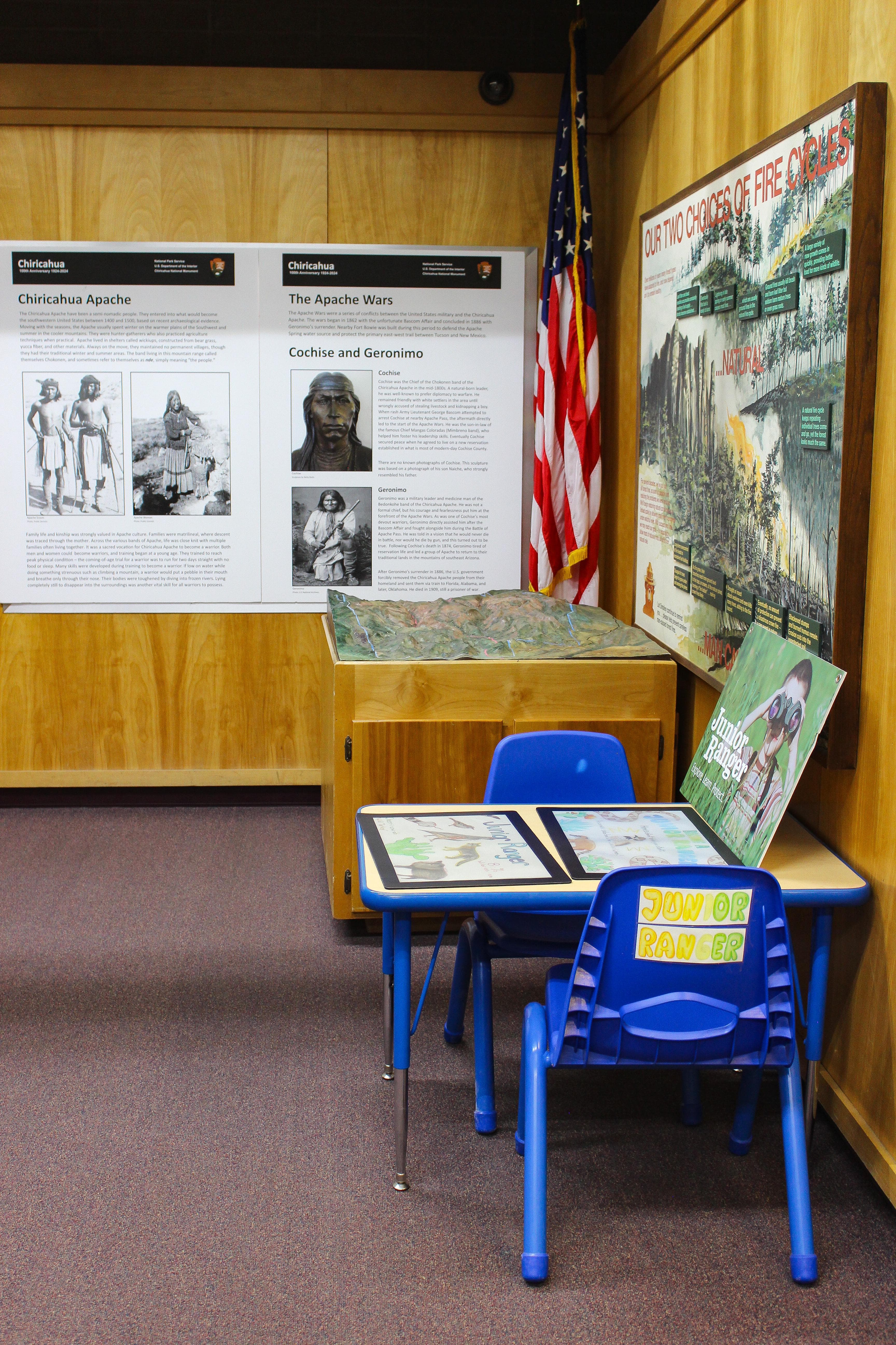 Junior Ranger Table in the Visitor Center