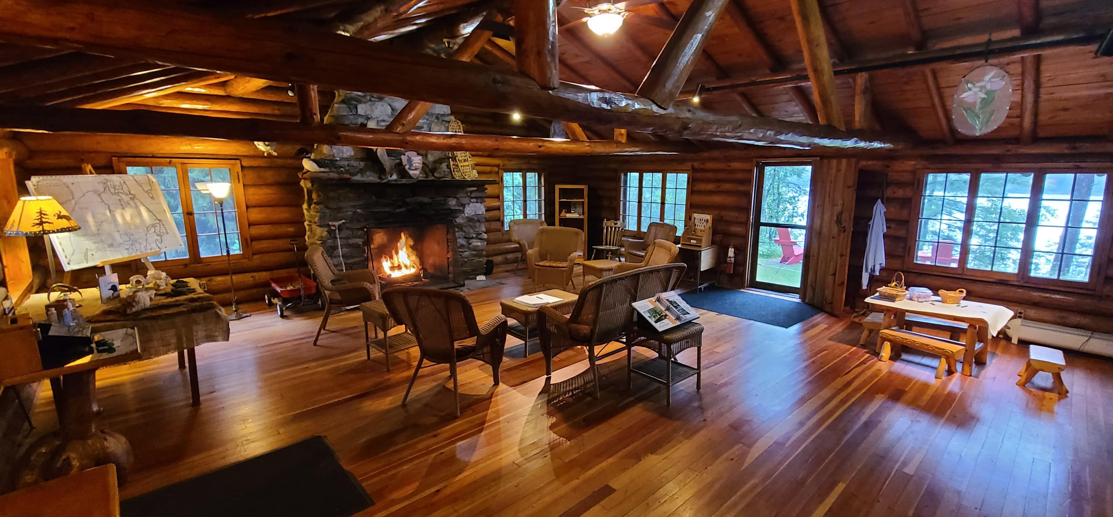 Old Meadwood Lodge Great Room Ash River Visitor Center