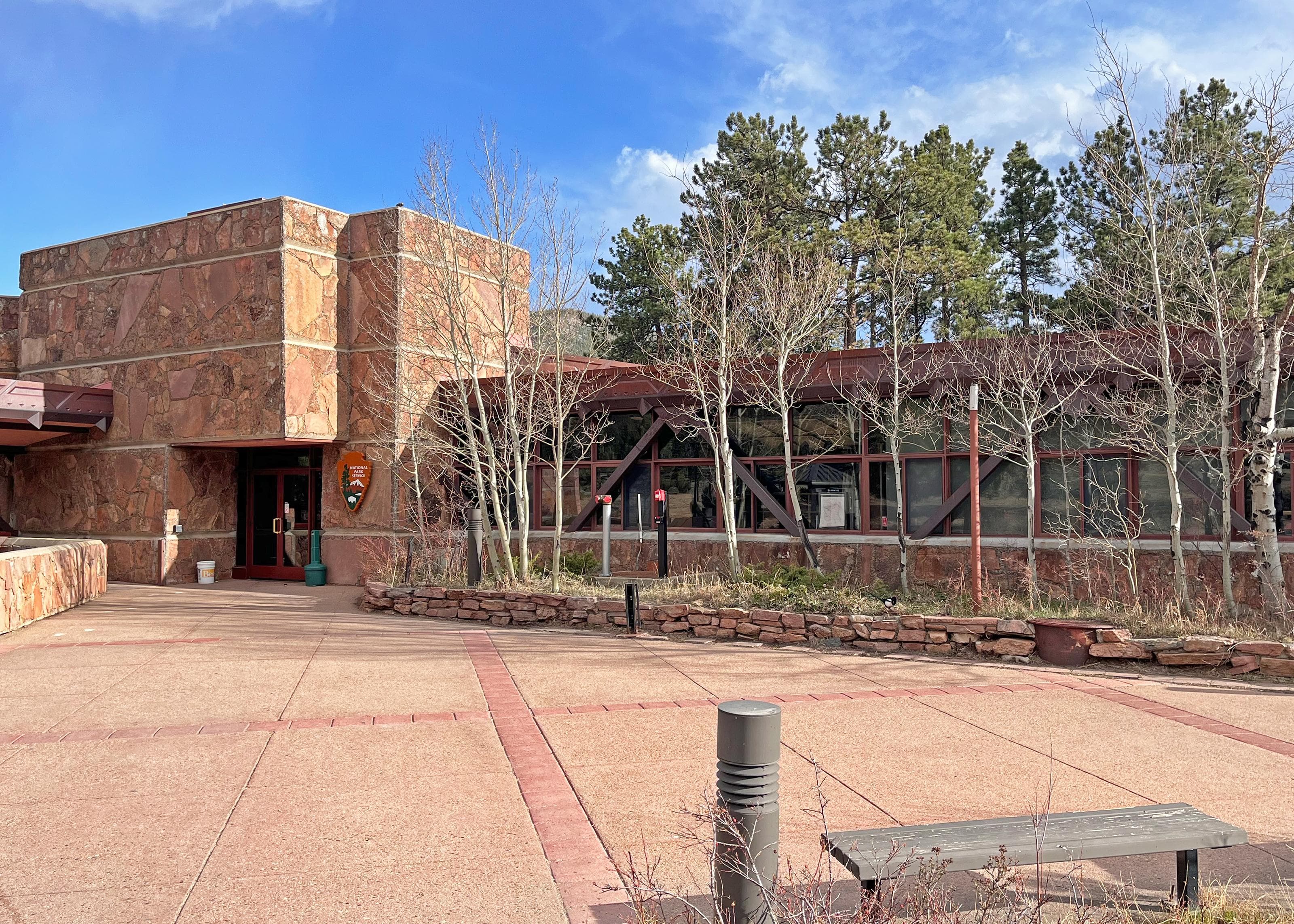 Entrance to Beaver Meadows Visitor Center