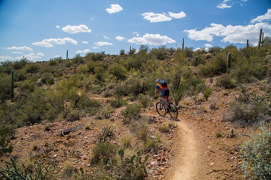 Mountain biking on Black Canyon National Recreation Trail