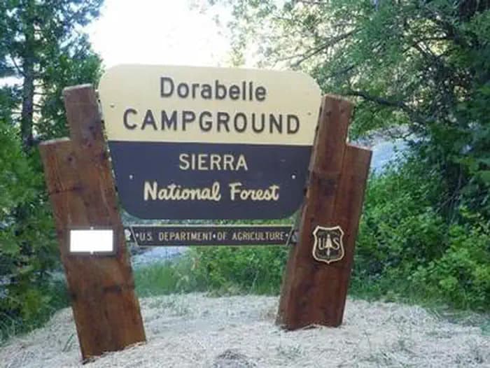 DORABELLE CAMPGROUND sign