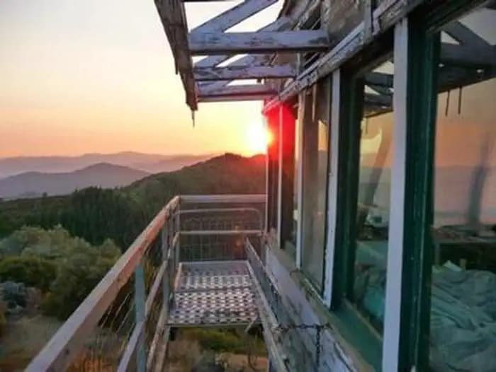 SUNSET AT HIRZ MOUNTAIN LOOKOUT