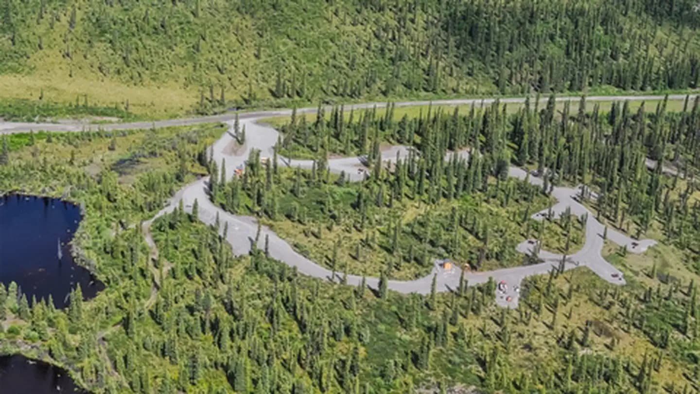 Aerial View of Kendesnii Campground
