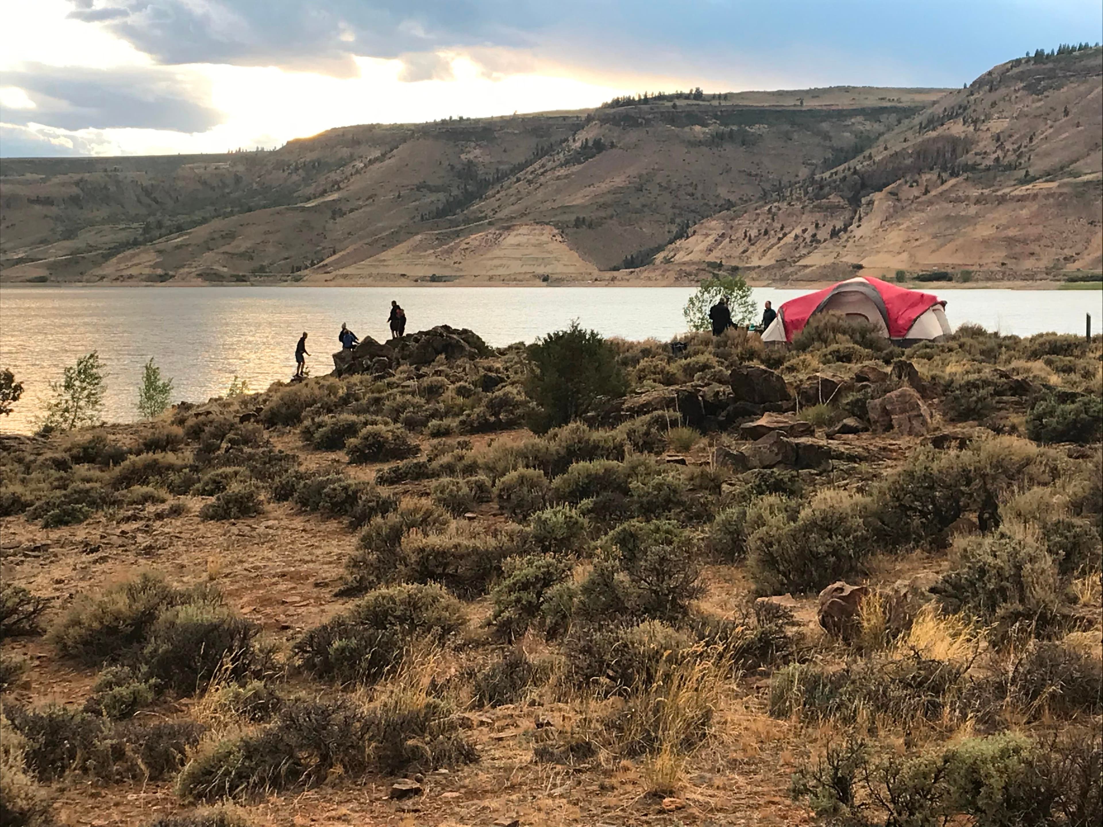 Twilight on Blue Mesa, looking west