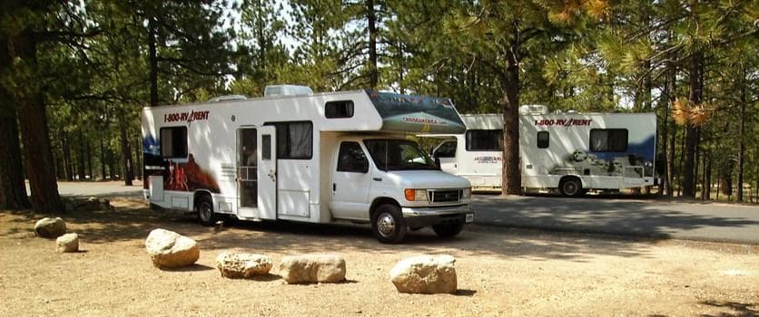 Both RVs and Tent campers are welcome in Sunset Campground