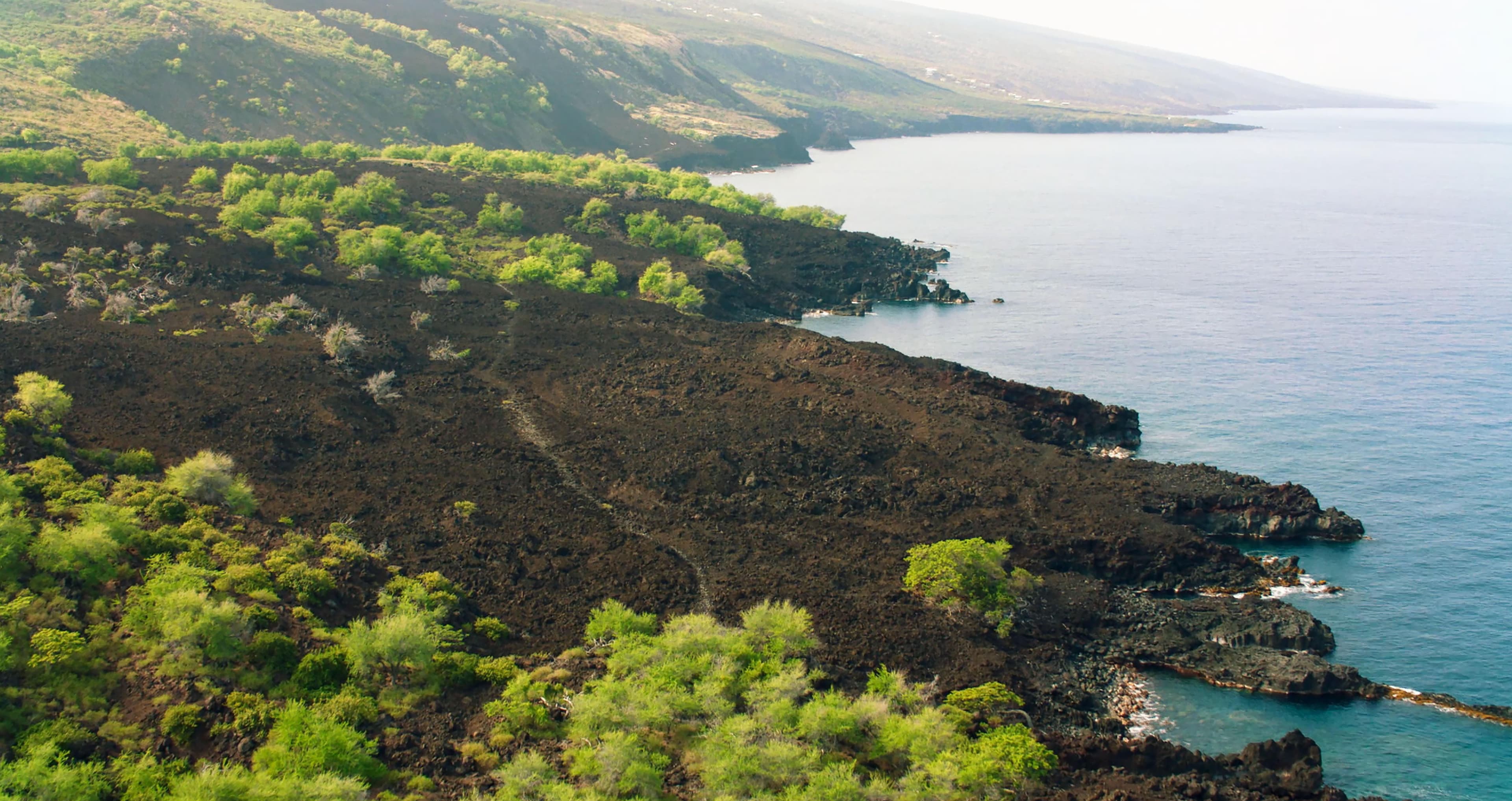 The Ala Kahakai offers panoramic views of the coast of Hawaii Island.