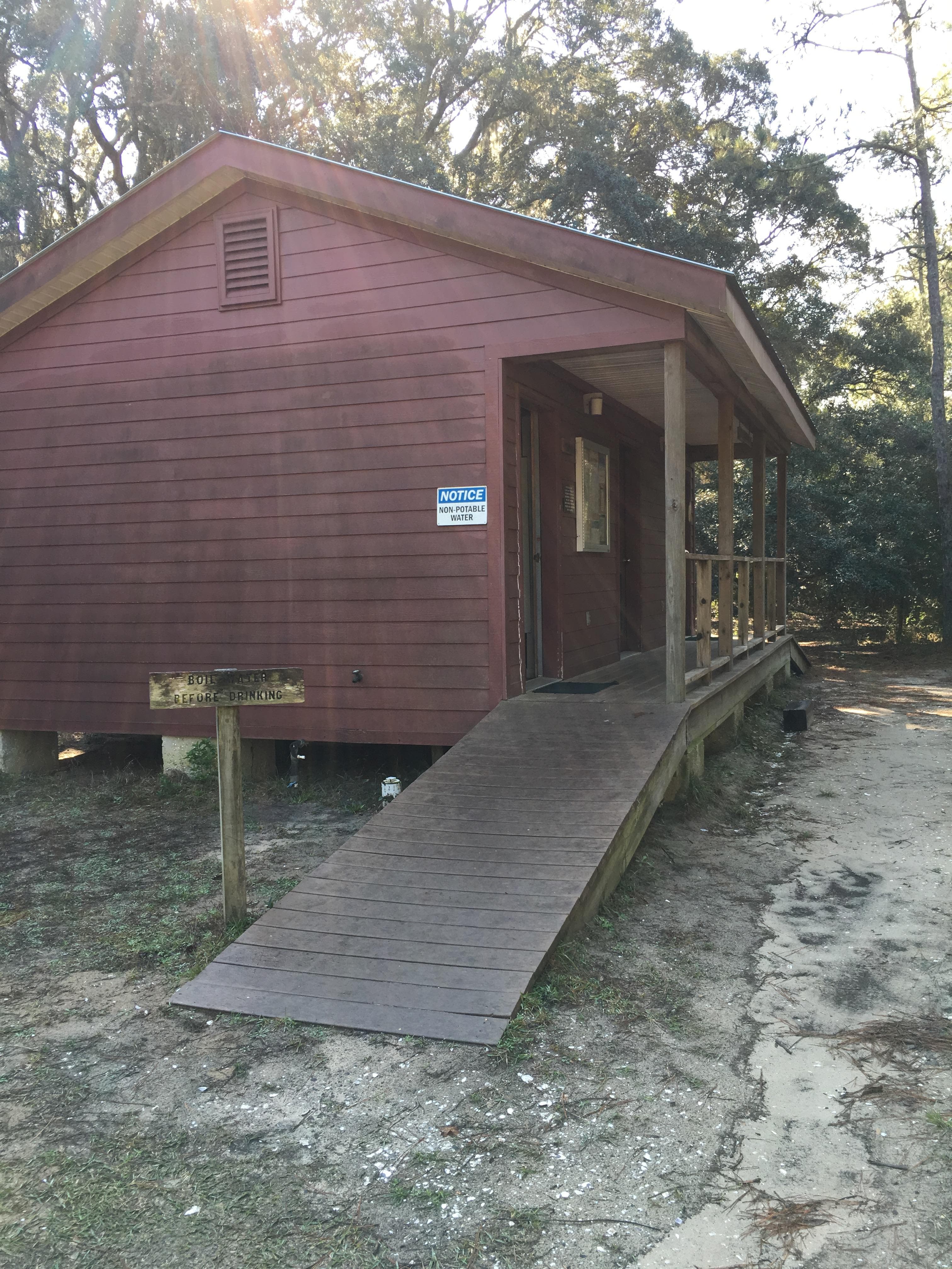 Stafford Beach Campground restroom & shower building