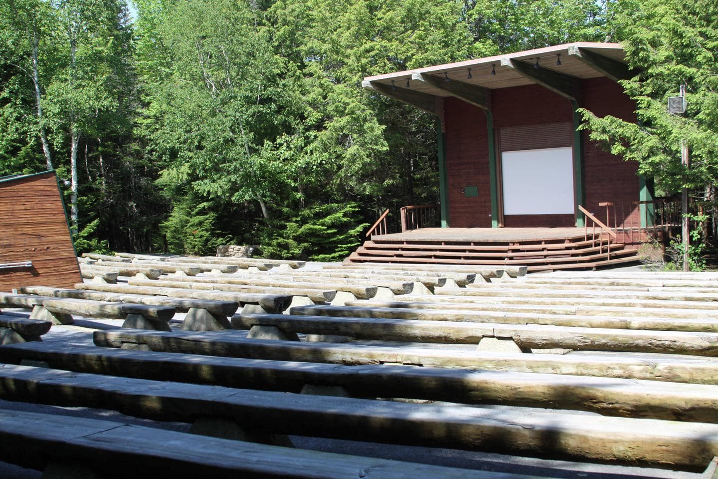 Park rangers host programs at the amphitheater during peak season