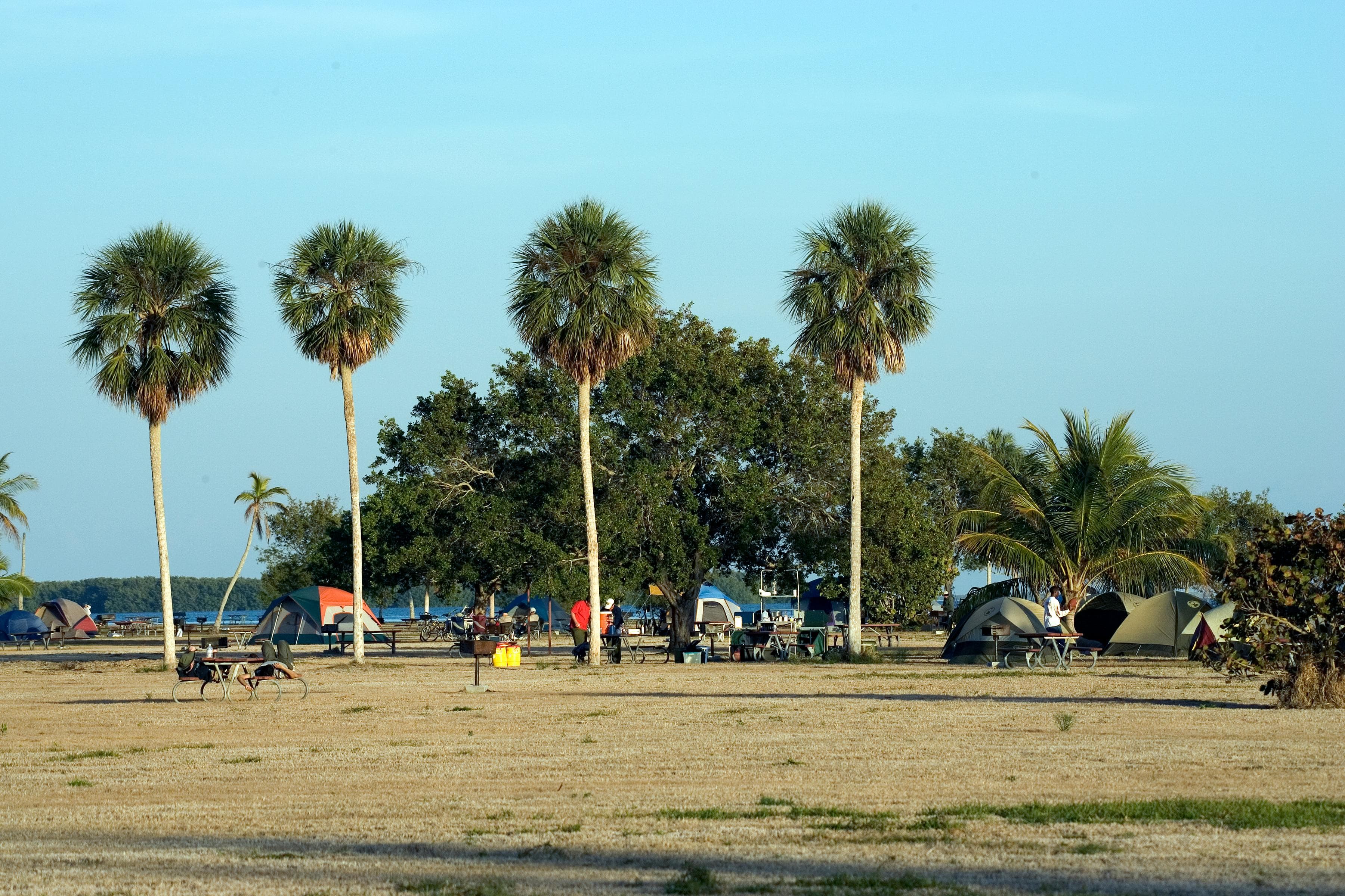Flamingo campground on the shores of Florida Bay
