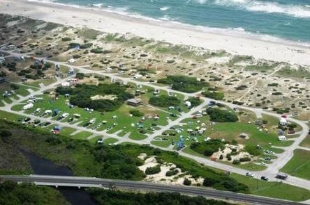 above view of ocracoke campground