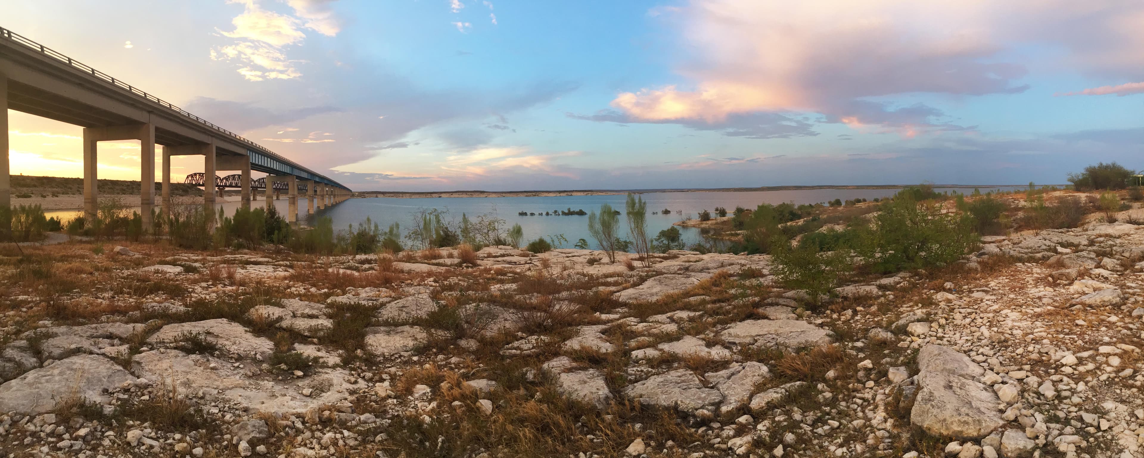 Enjoy the serenity of sunset at Amistad National Recreation Area's Governors Landing Day Use Area.