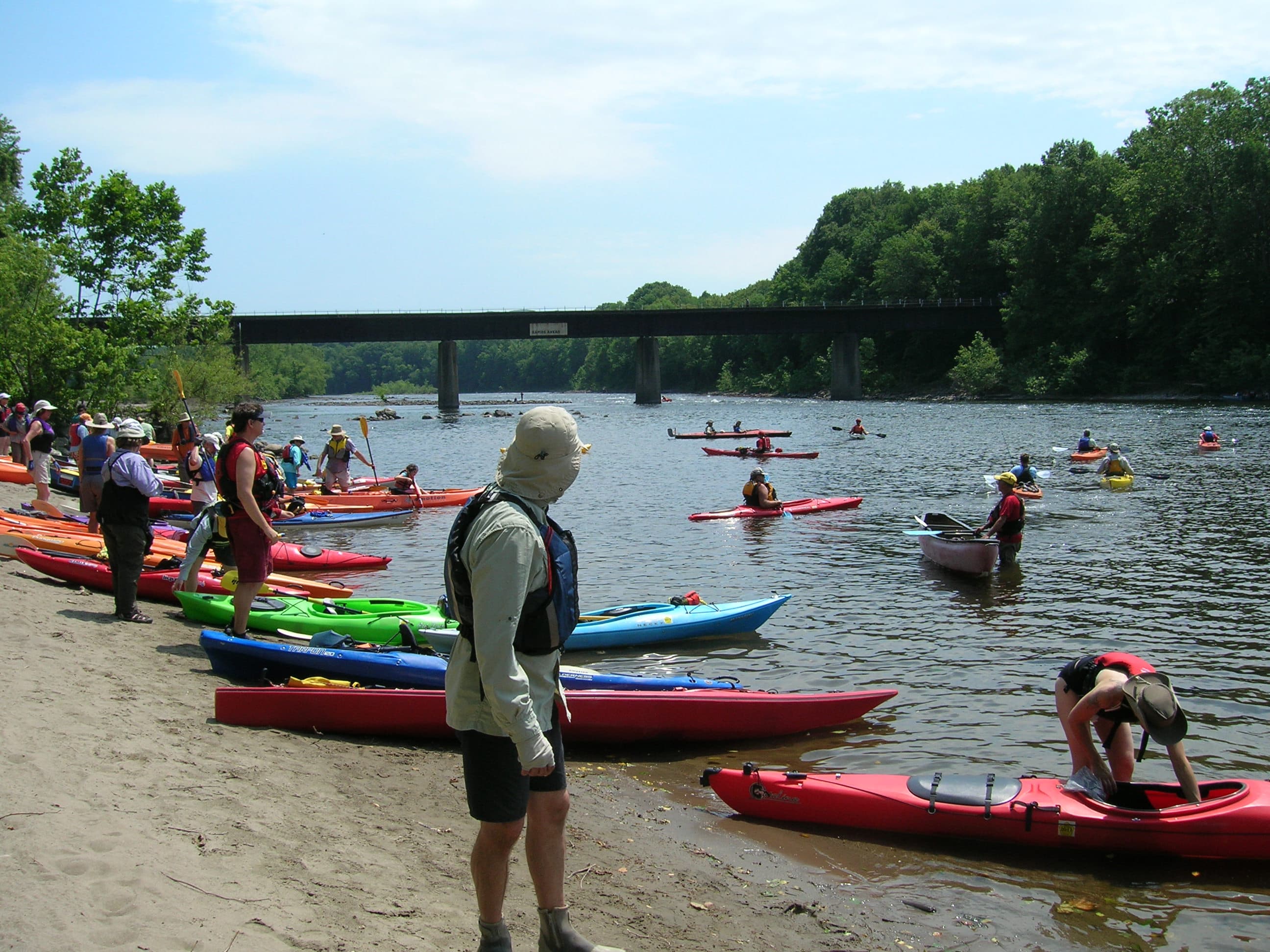 Sojourners enter the river at Martins Creek, PA