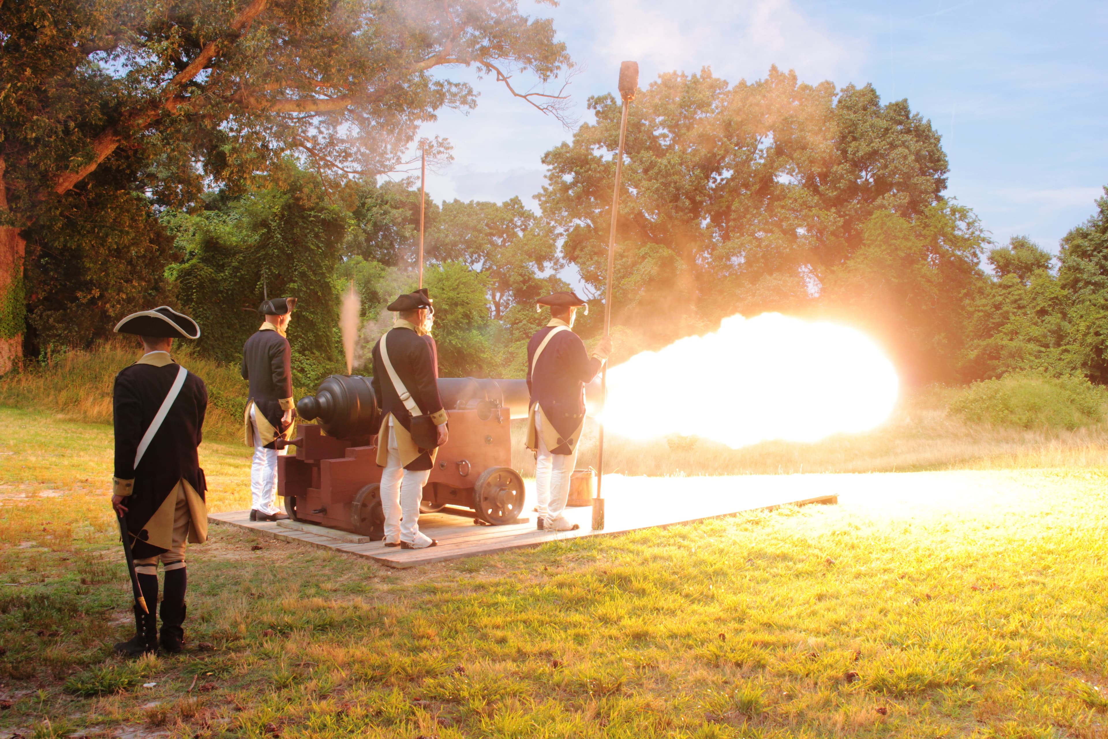 We have artillery firing programs twice a month throughout the summer at Yorktown Battlefield