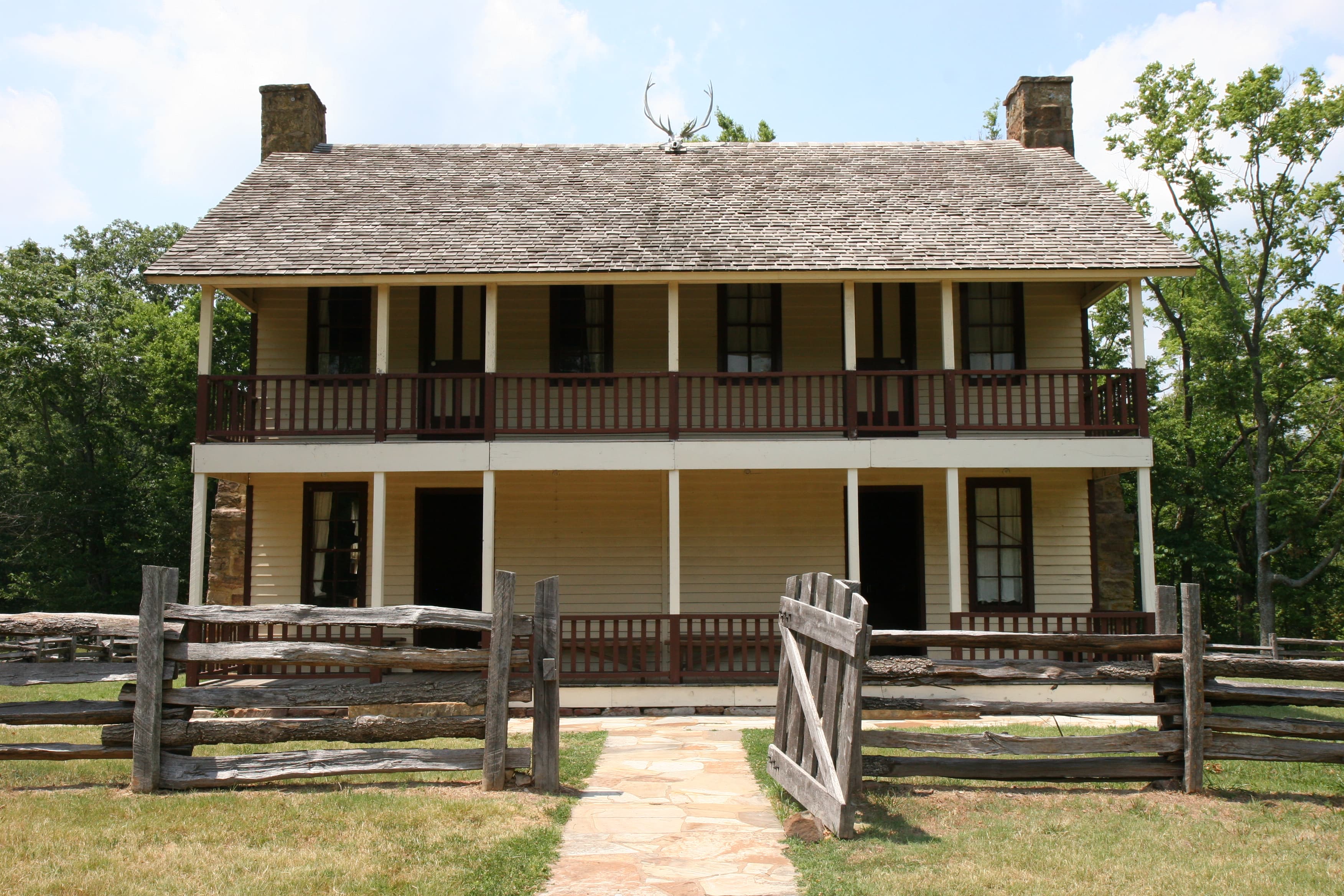 Used as a field hospital during the Battle of Pea Ridge, the Elkhorn Tavern is a focal point at Pea Ridge National Military Park.
