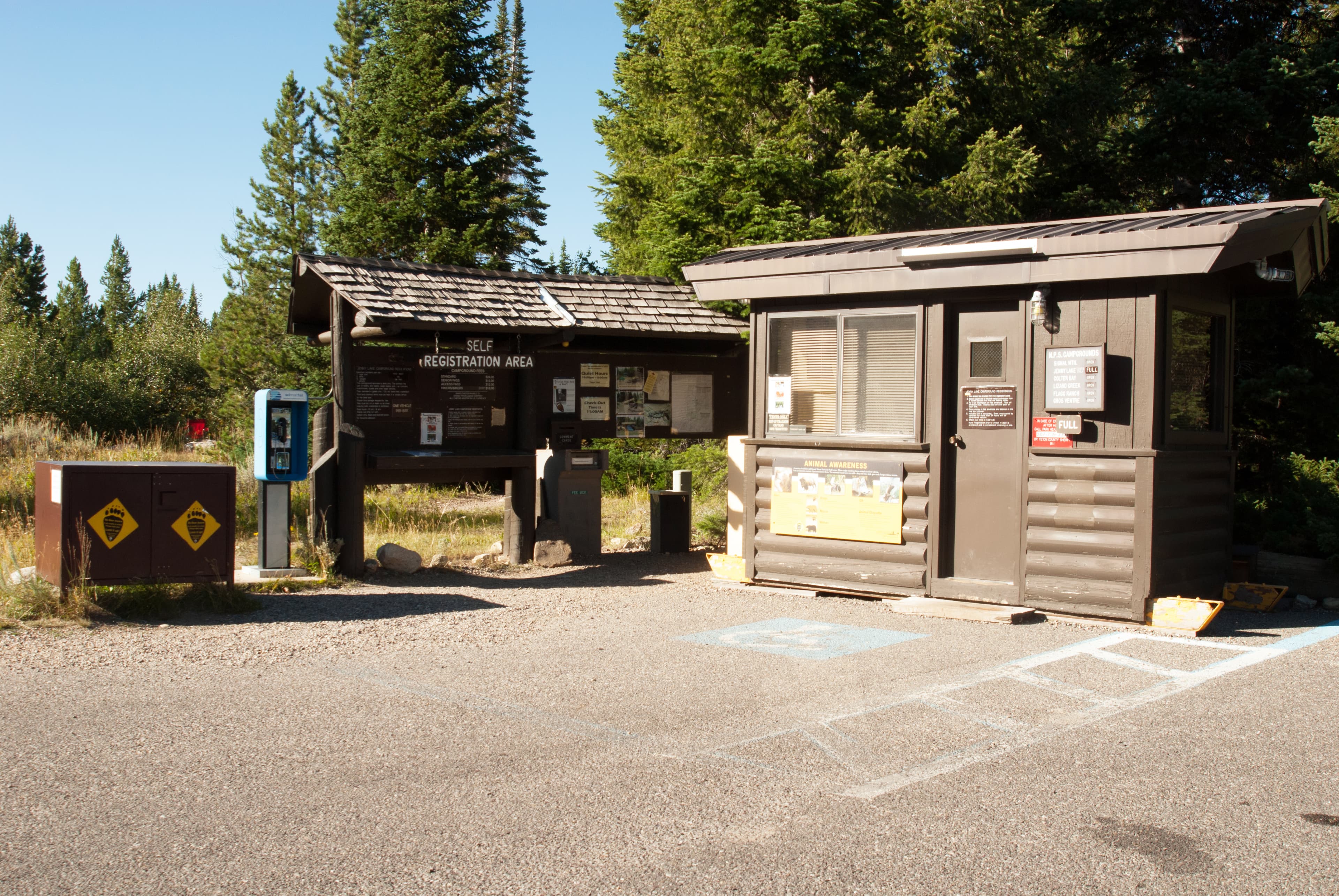 Self-register to camp at the Jenny Lake Campground.