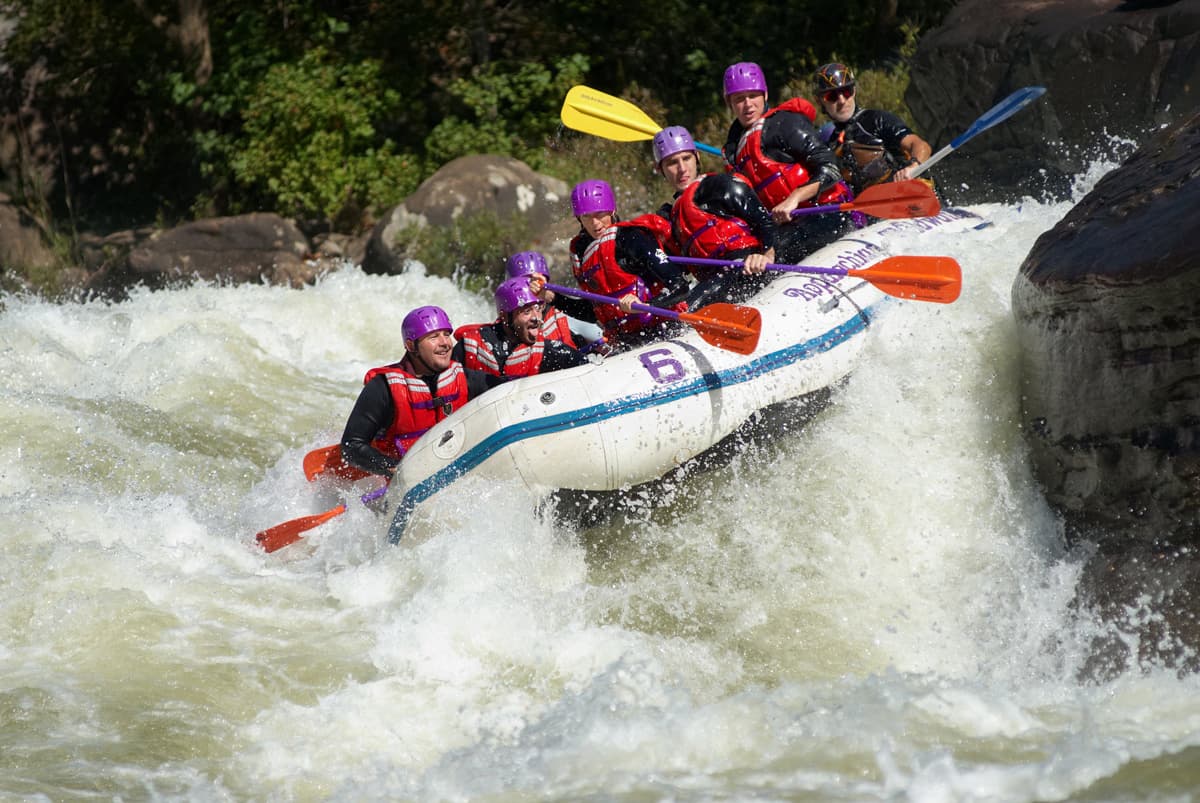 Enjoying the rapids on the Gauley River