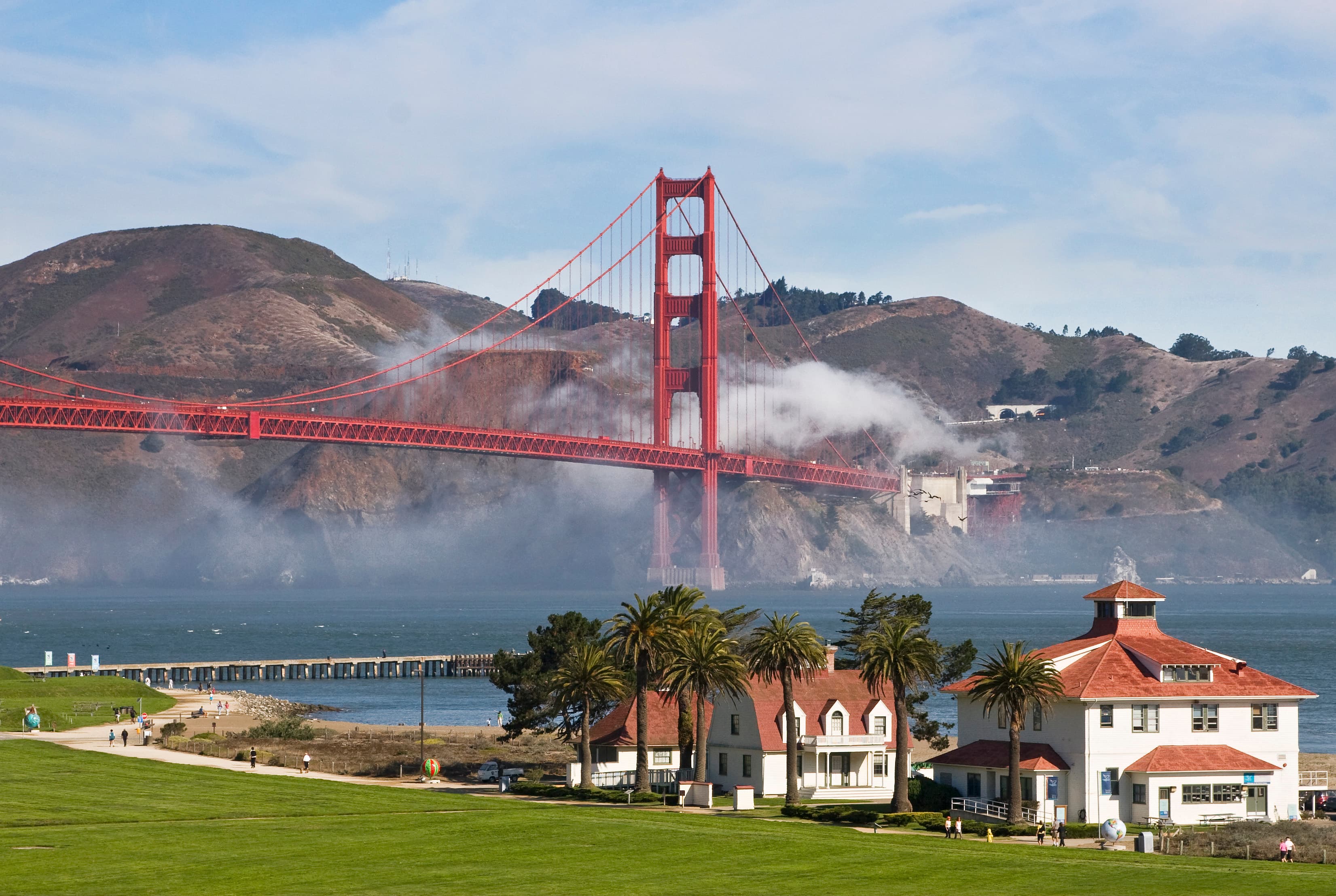 Visiting Crissy Field is an ever changing experience as the fog comes in and dissipates.