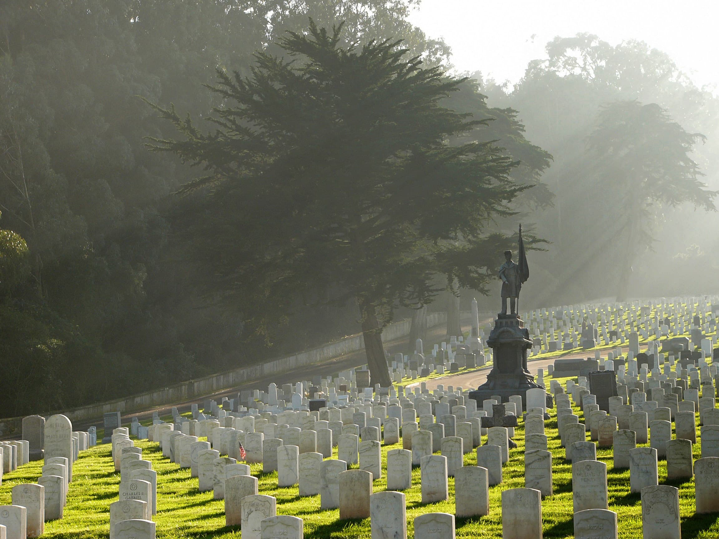 San Francisco National Cemetery in the Presidio offers a place to contemplate service to your country.