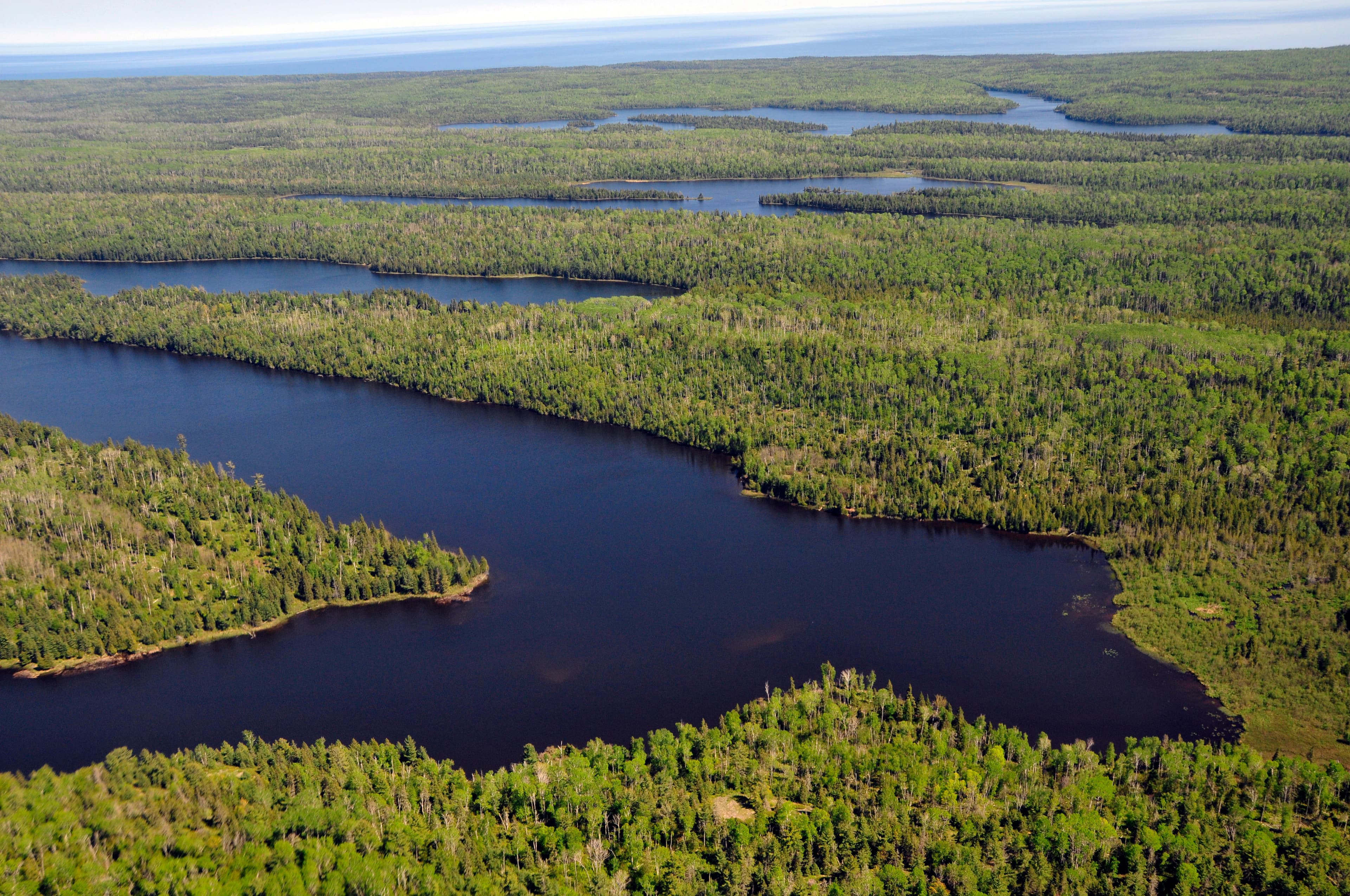 Chickenbone Lake has two campgrounds that are used by many backpackers traveling the Greenstone Ridge Trail.