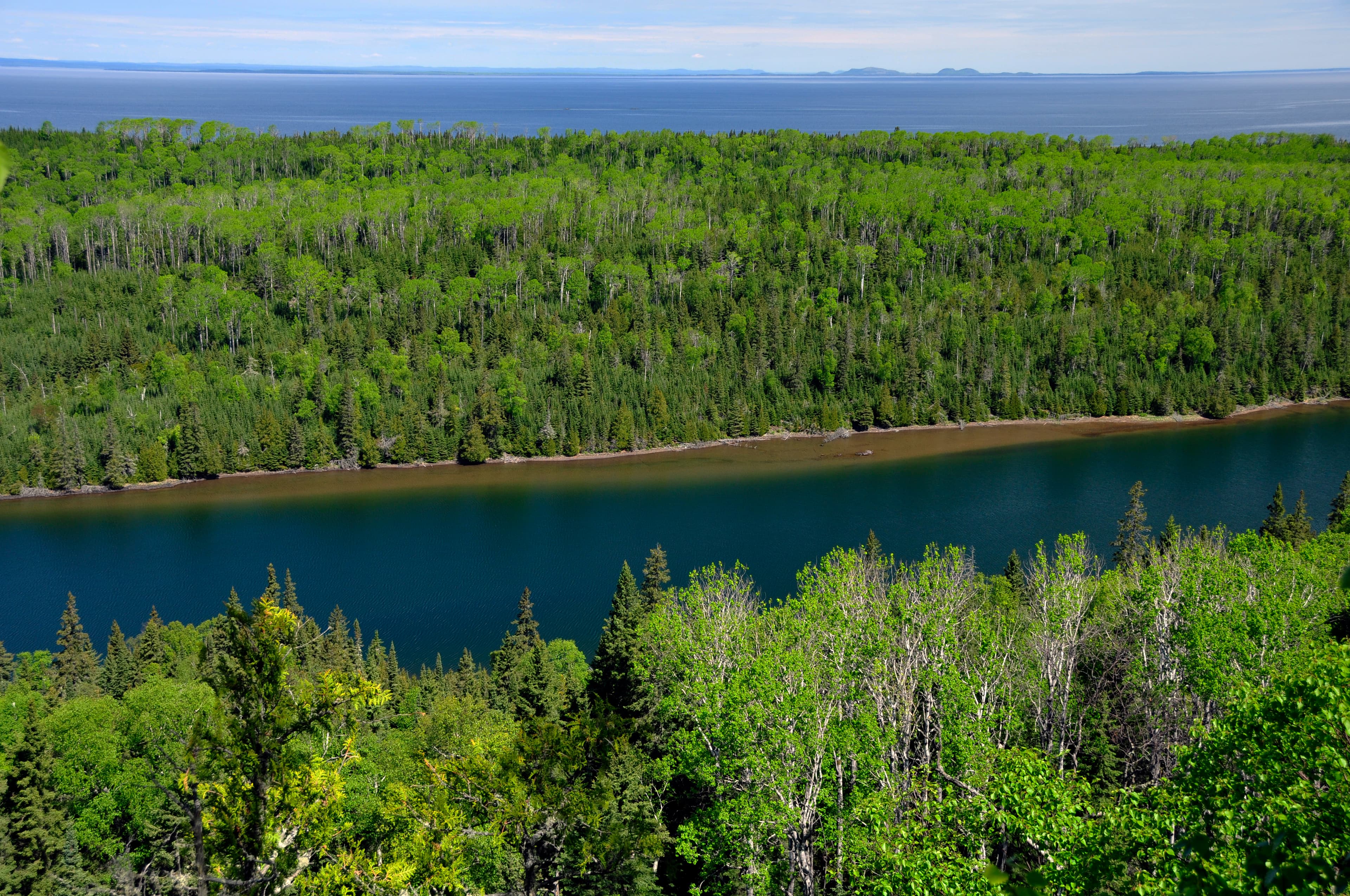 Duncan Bay Narrows is popular locale for boaters and paddlers in the park.