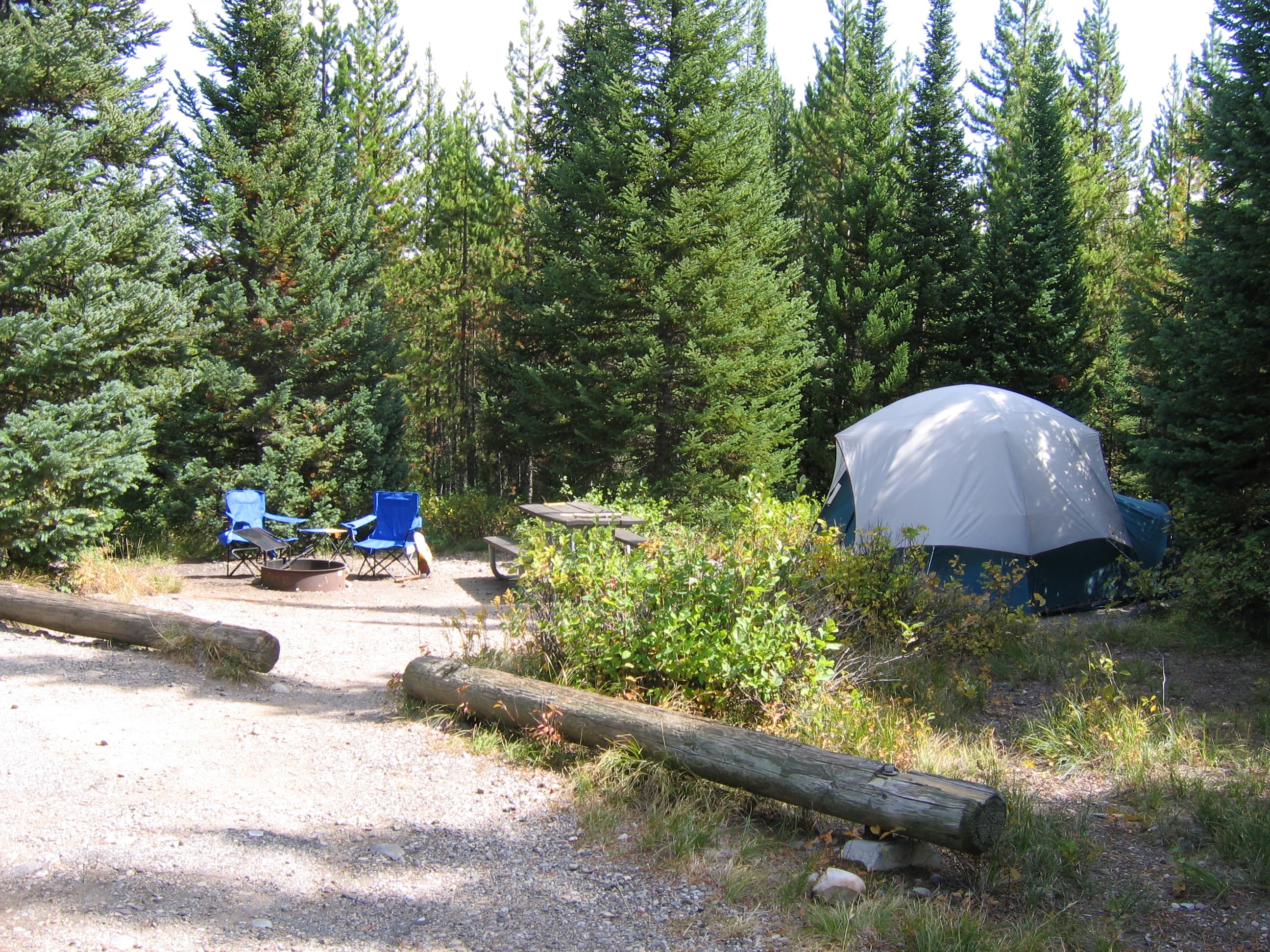 The campground has sites for both tents and RVs.