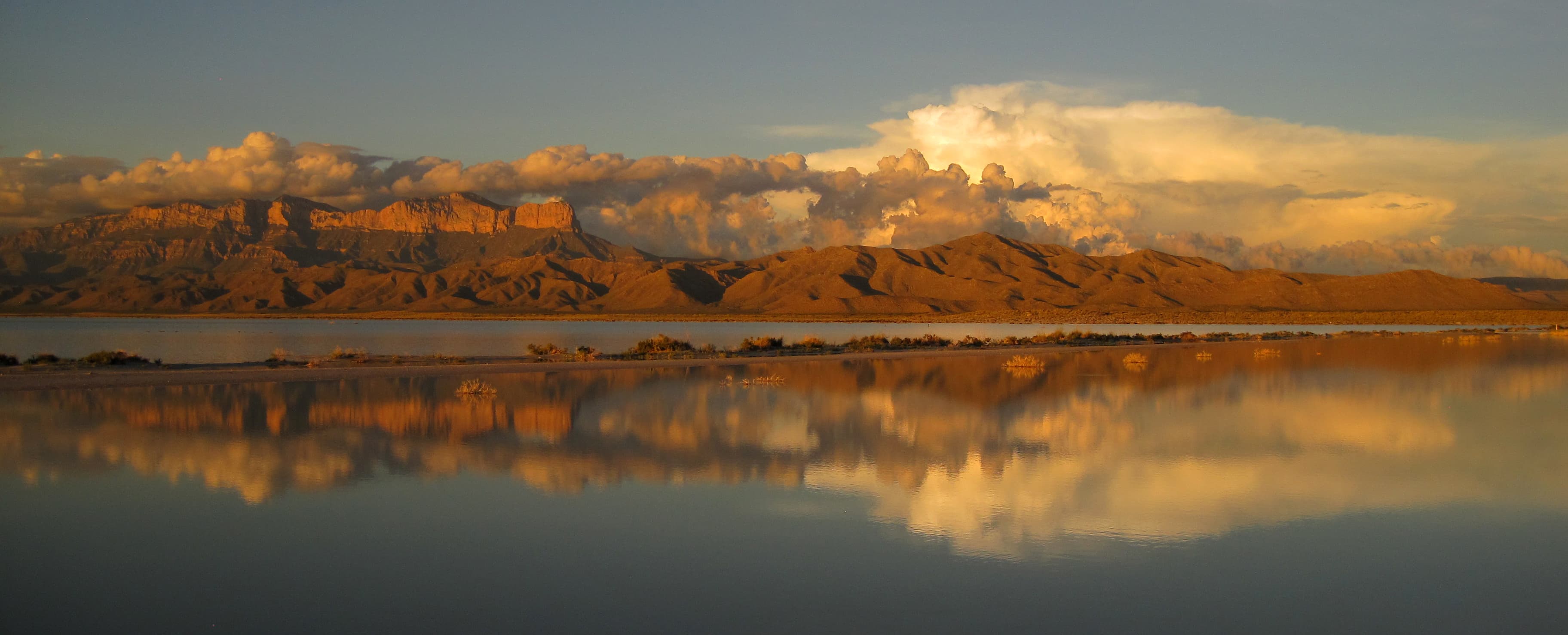 After the monsoon storms, the salt flats will often become flooded creating a seasonal lake.