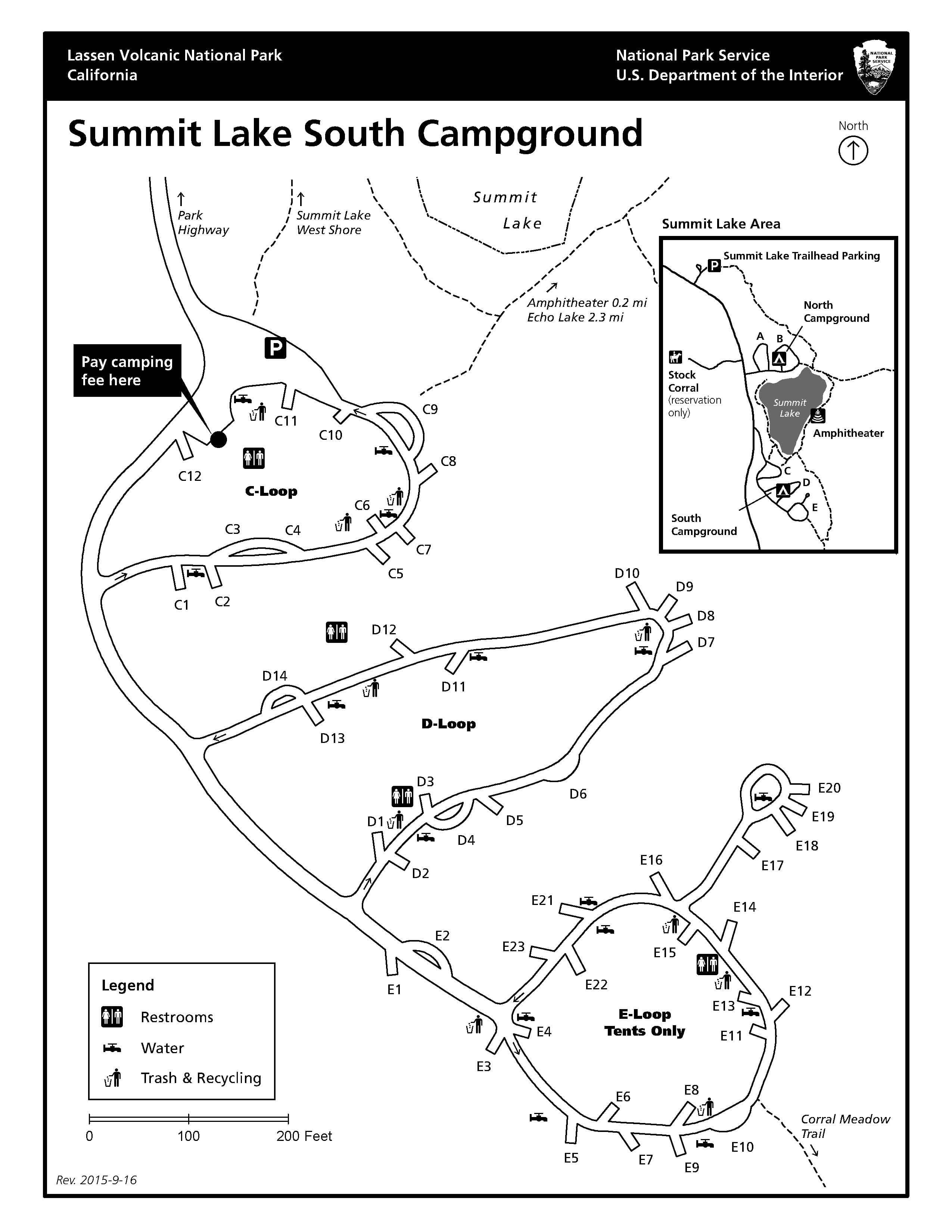 Summit Lake South Campground Map