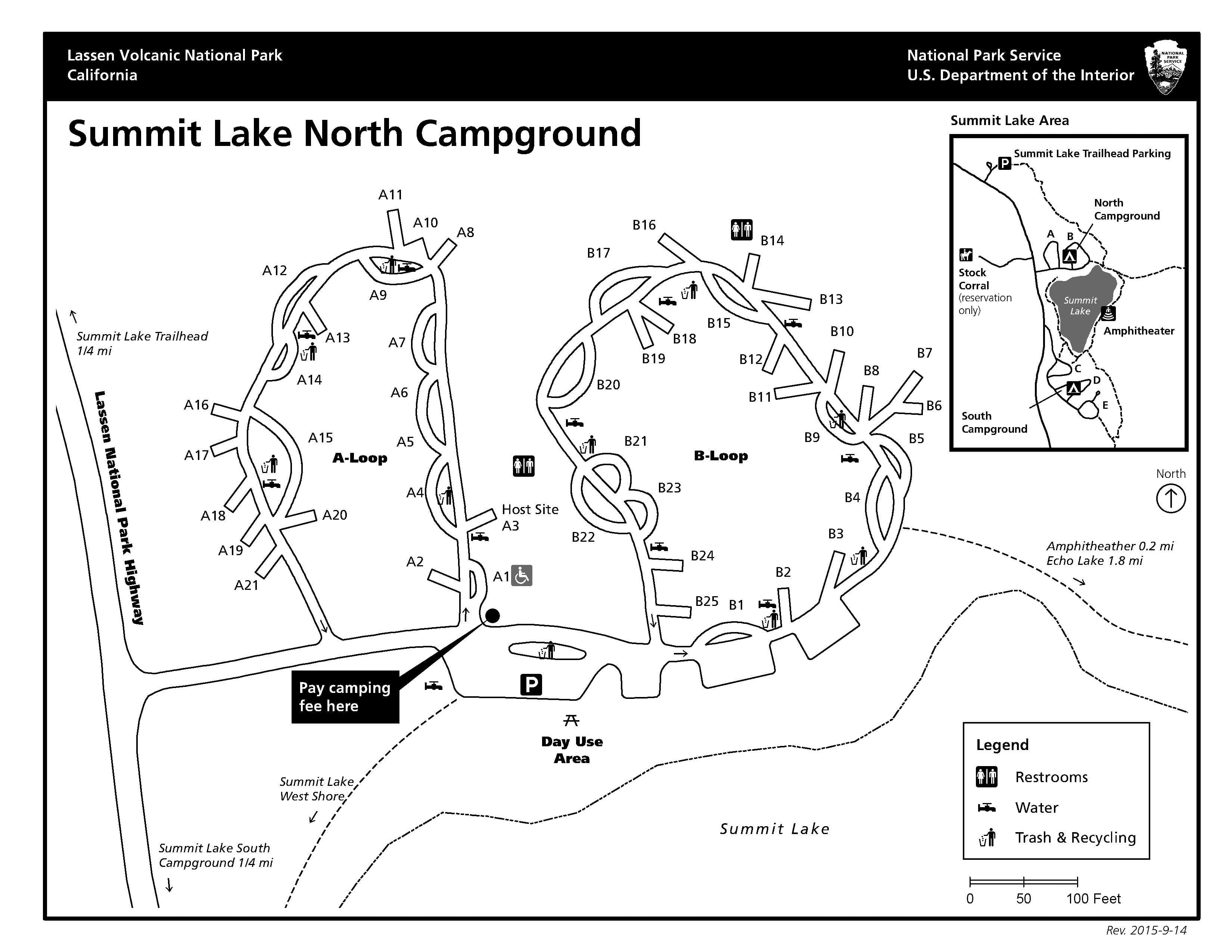 Summit Lake North includes a picnic area on the lakeshore.