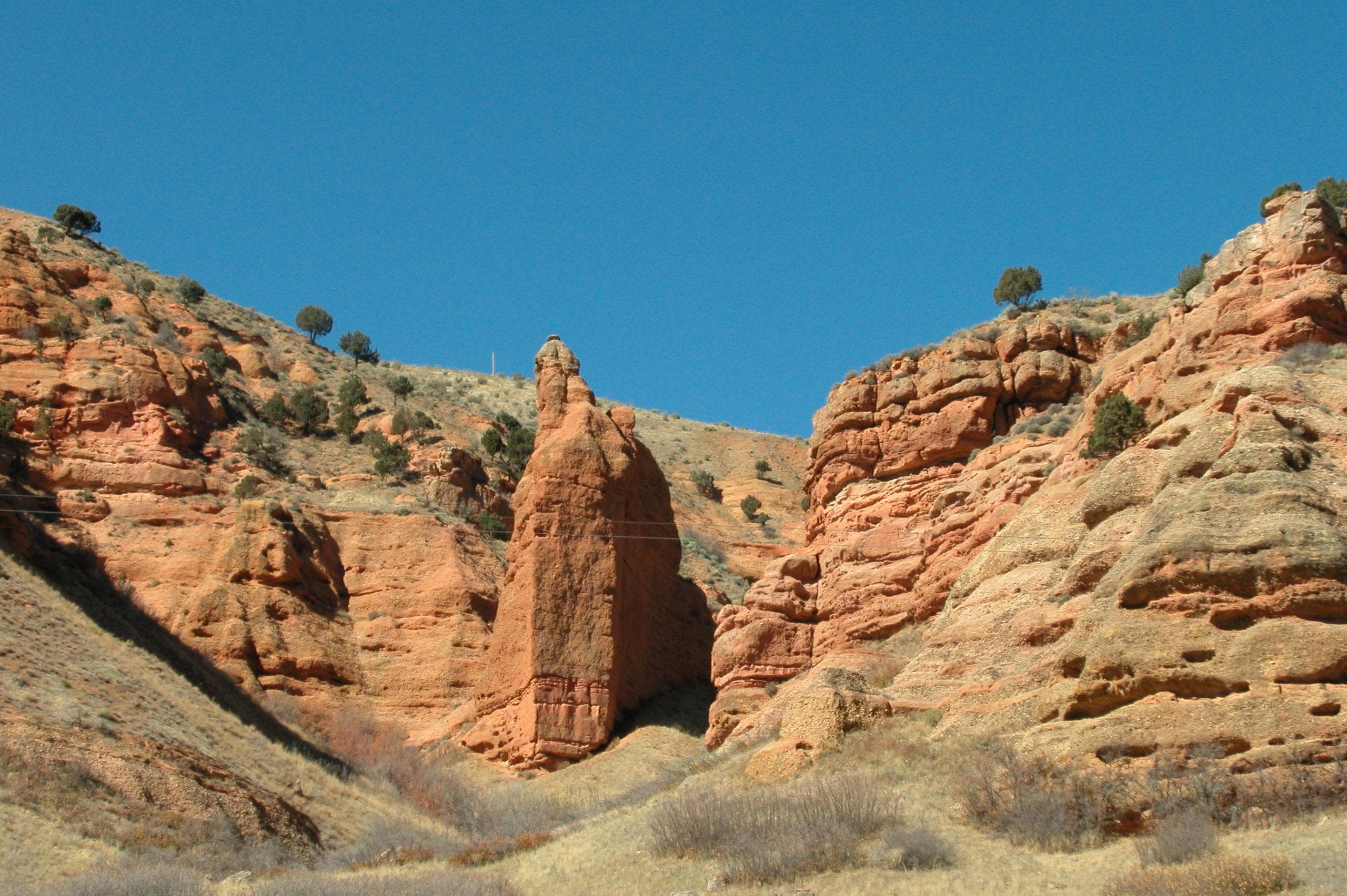 Monument Rock in Echo Canyon, Utah.