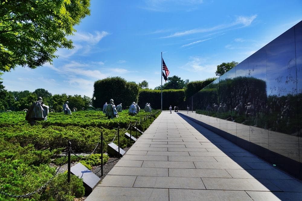 Korean War Veterans Memorial in the summer